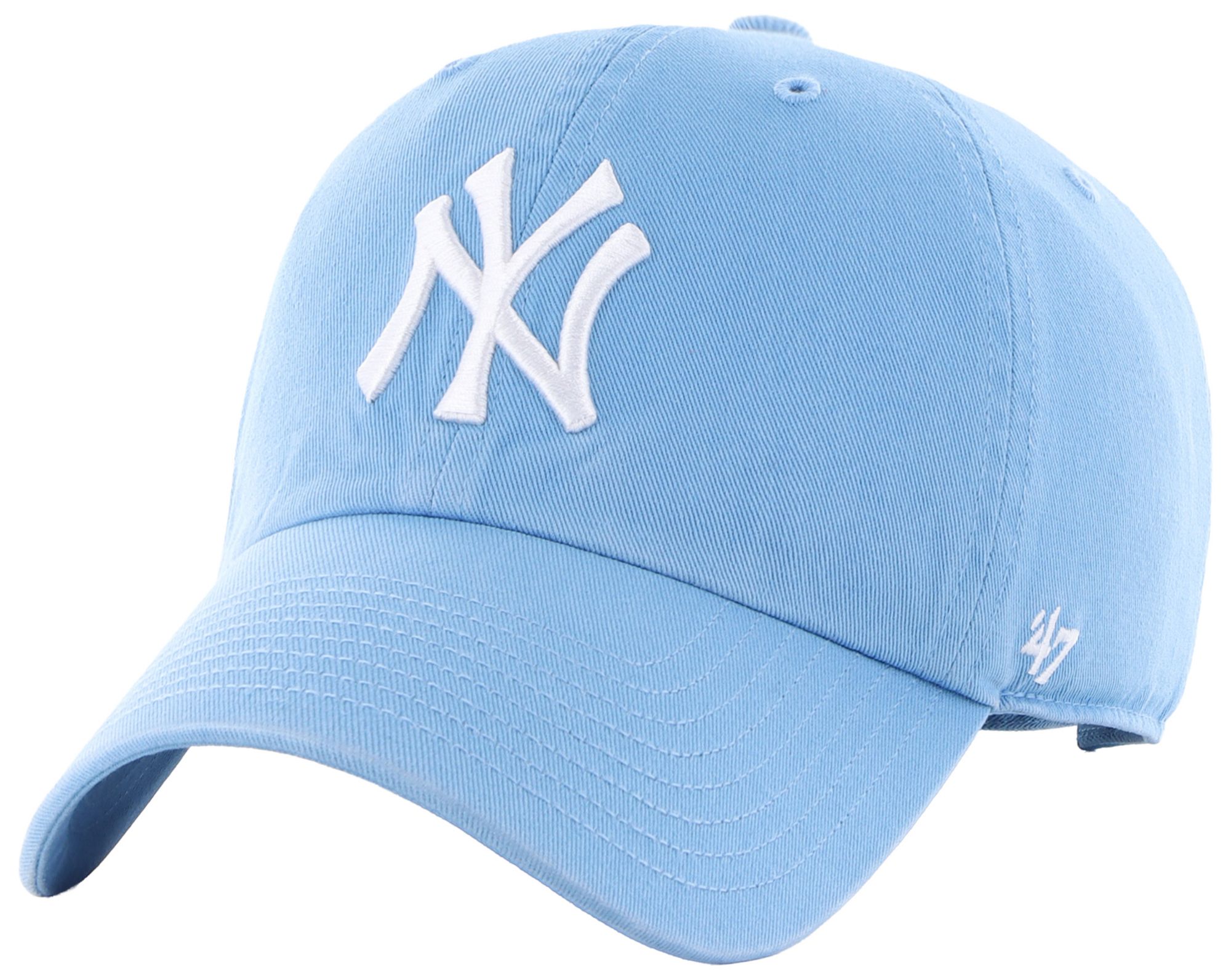 '47 Adult New York Yankees Light Blue Clean Up Adjustable Hat