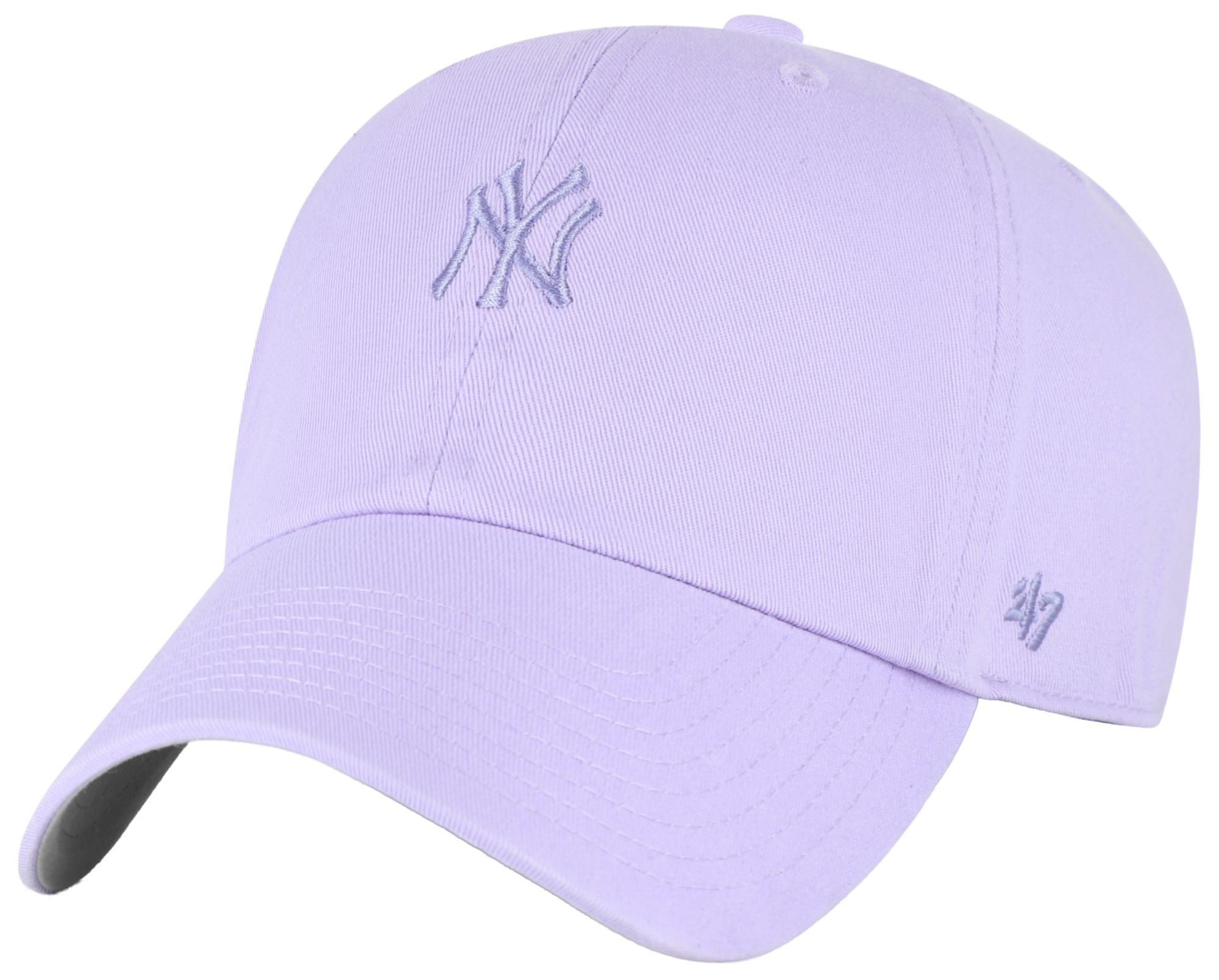 '47 Adult New York Yankees Purple Pastel Clean Up Adjustable Hat