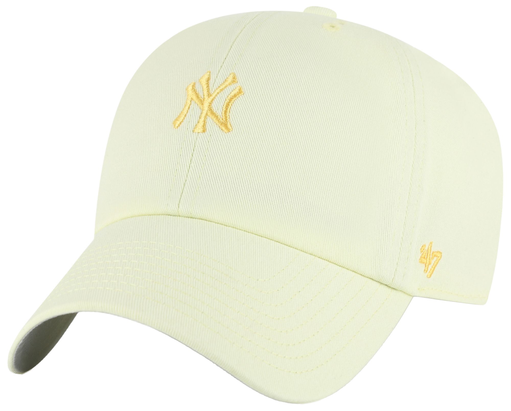 '47 Adult New York Yankees Yellow Pastel Clean Up Adjustable Hat