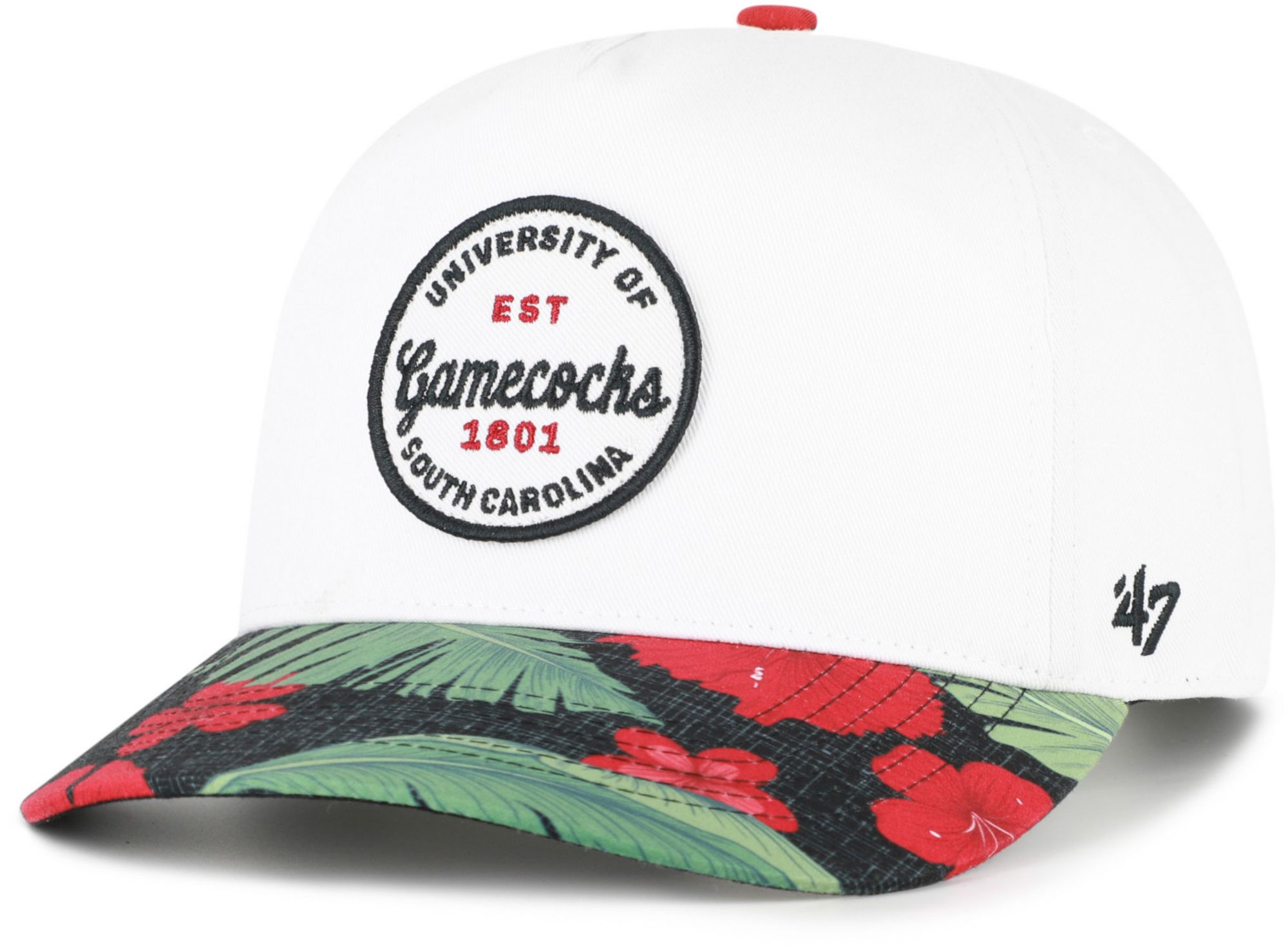 '47 Adult South Carolina Gamecocks White Beach Side Hitch Adjustable Hat