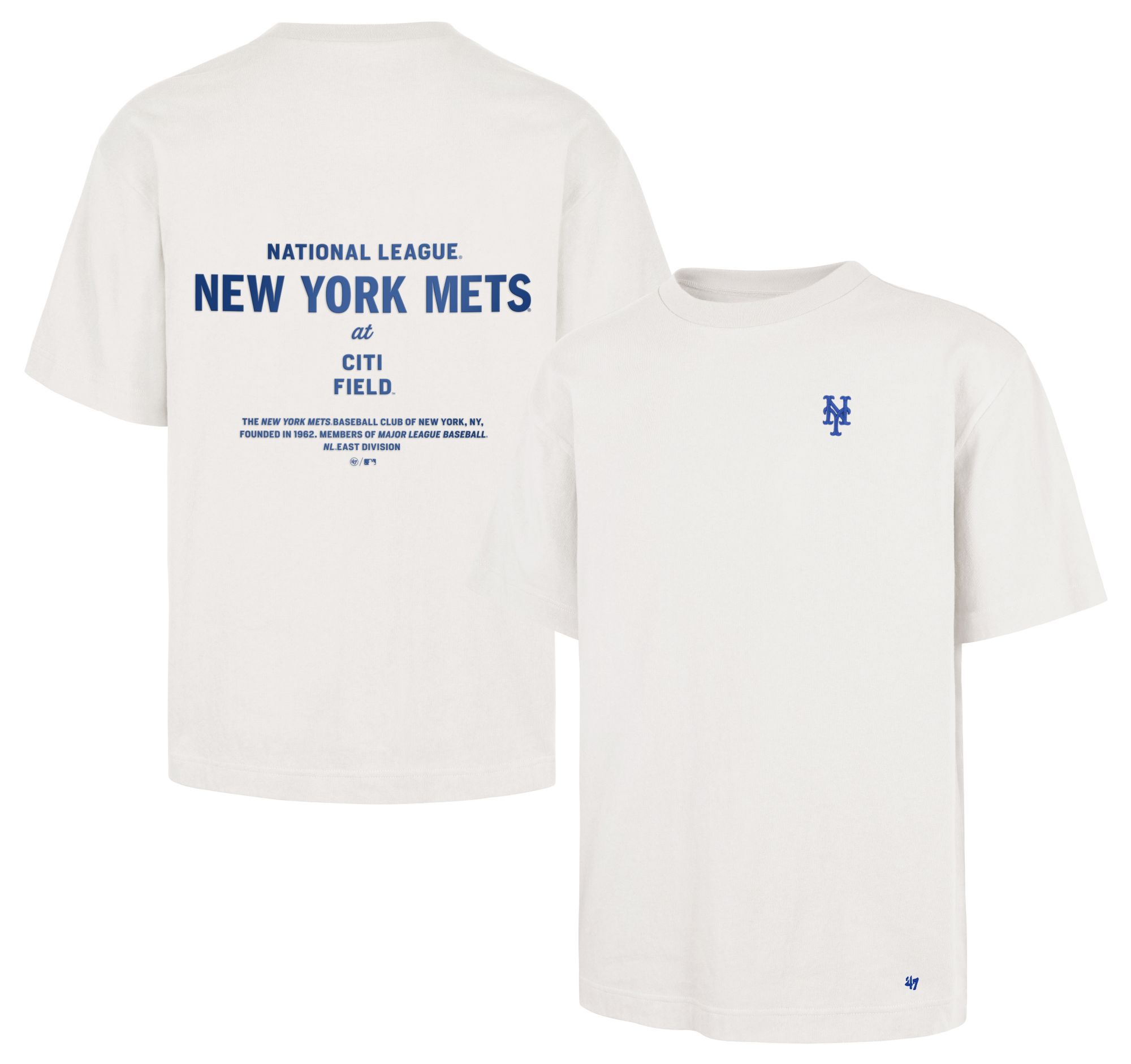 '47 Men's New York Mets White Leon Foundation T-Shirt