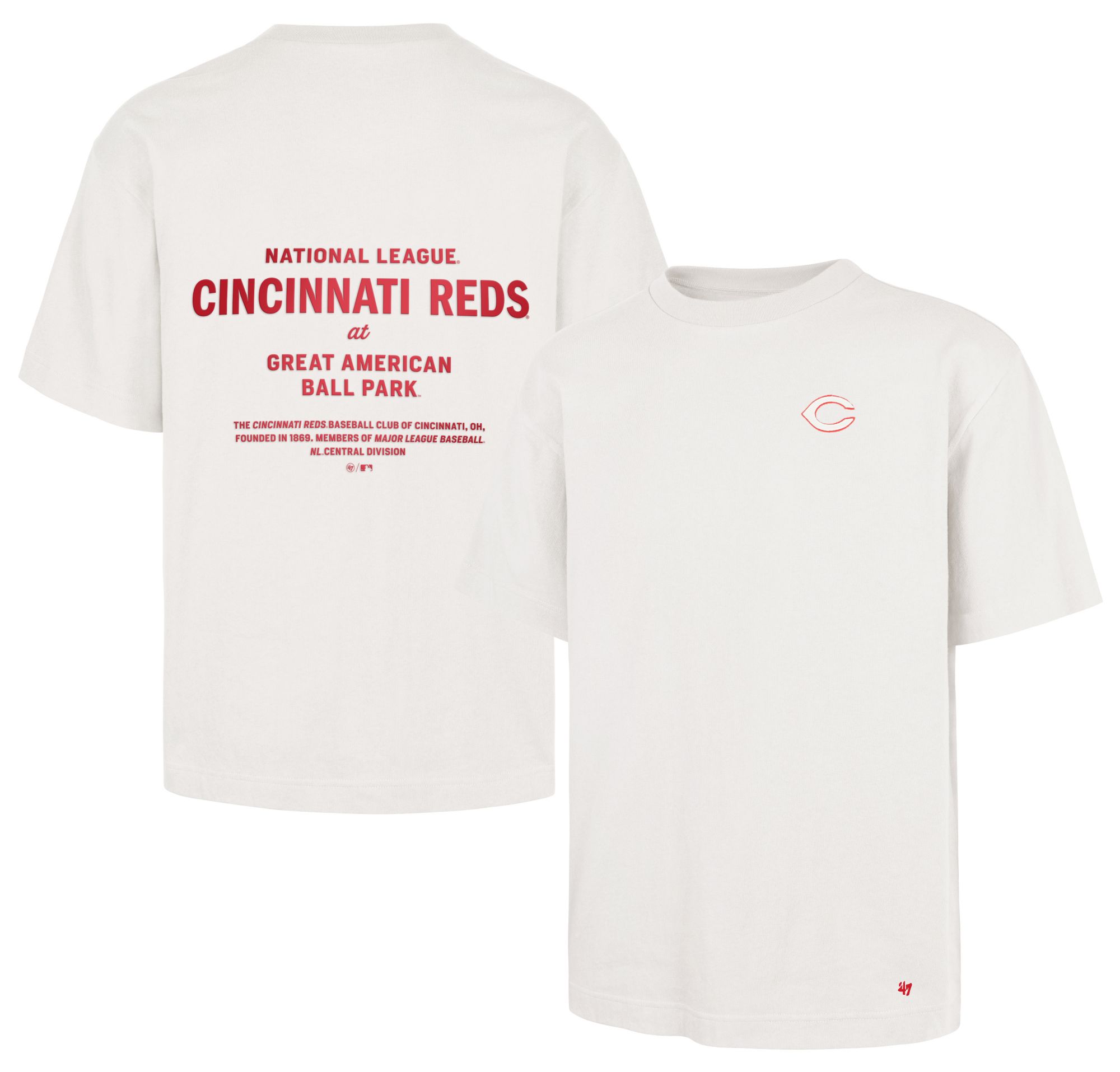'47 Men's Cincinnati Reds White Leon Foundation T-Shirt