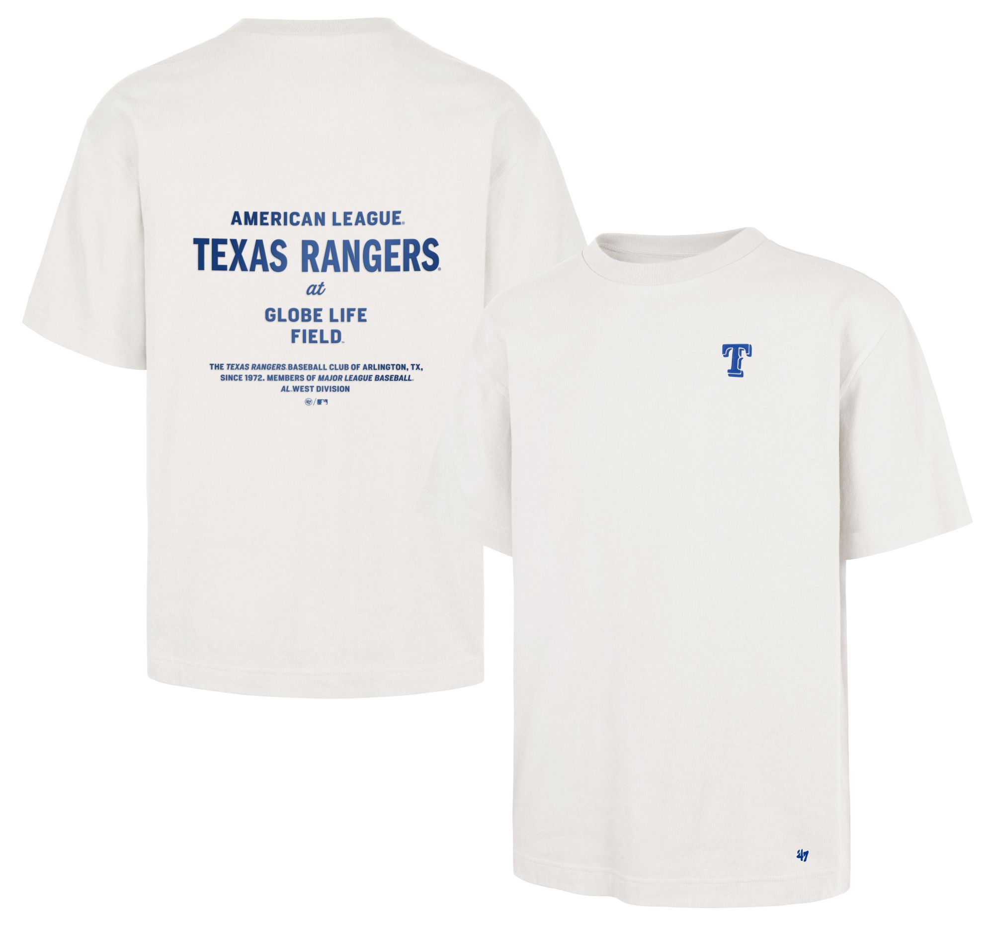 '47 Men's Texas Rangers White Leon Foundation T-Shirt