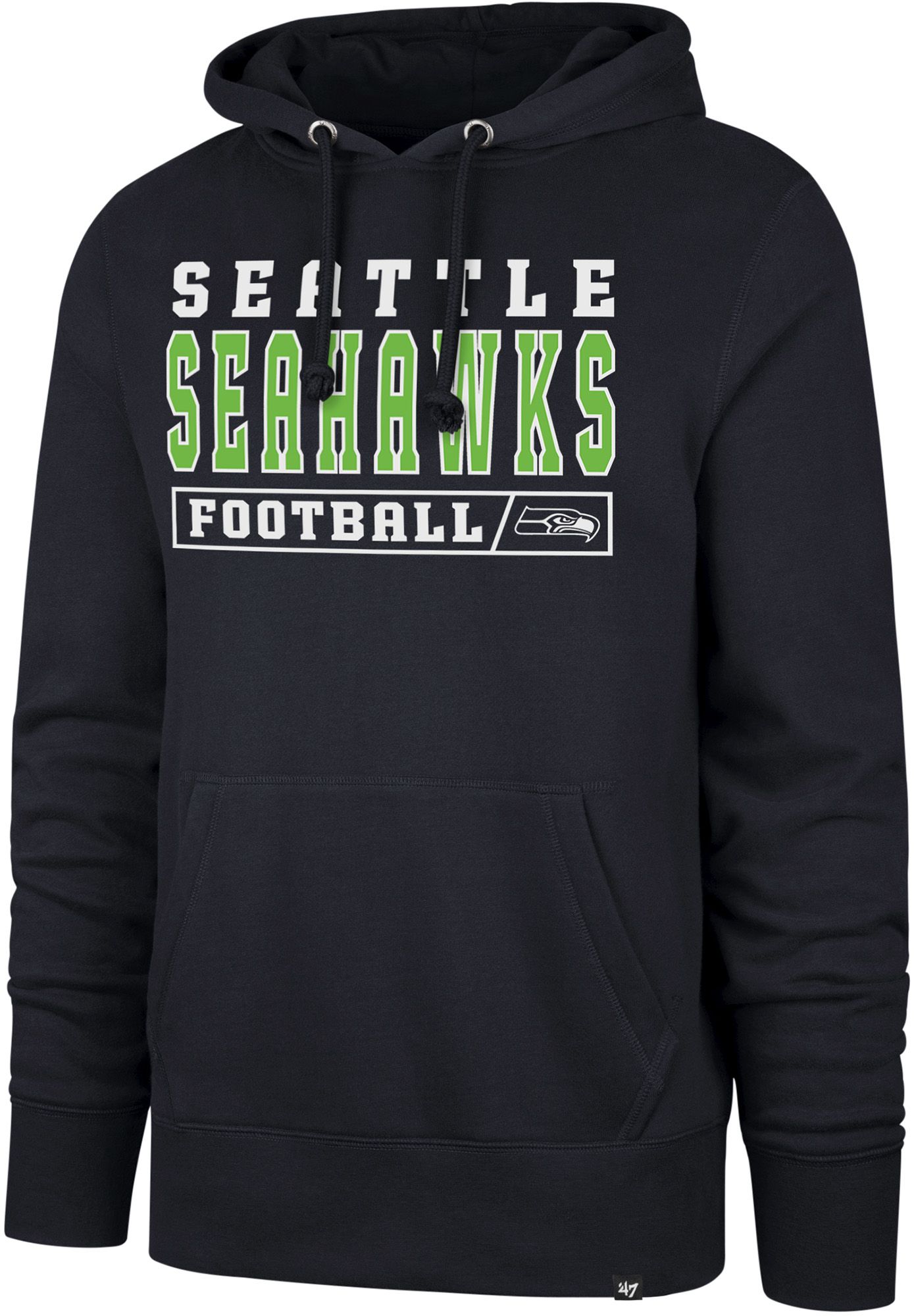 '47 Men's Seattle Seahawks Navy Game Plan Pullover Hoodie