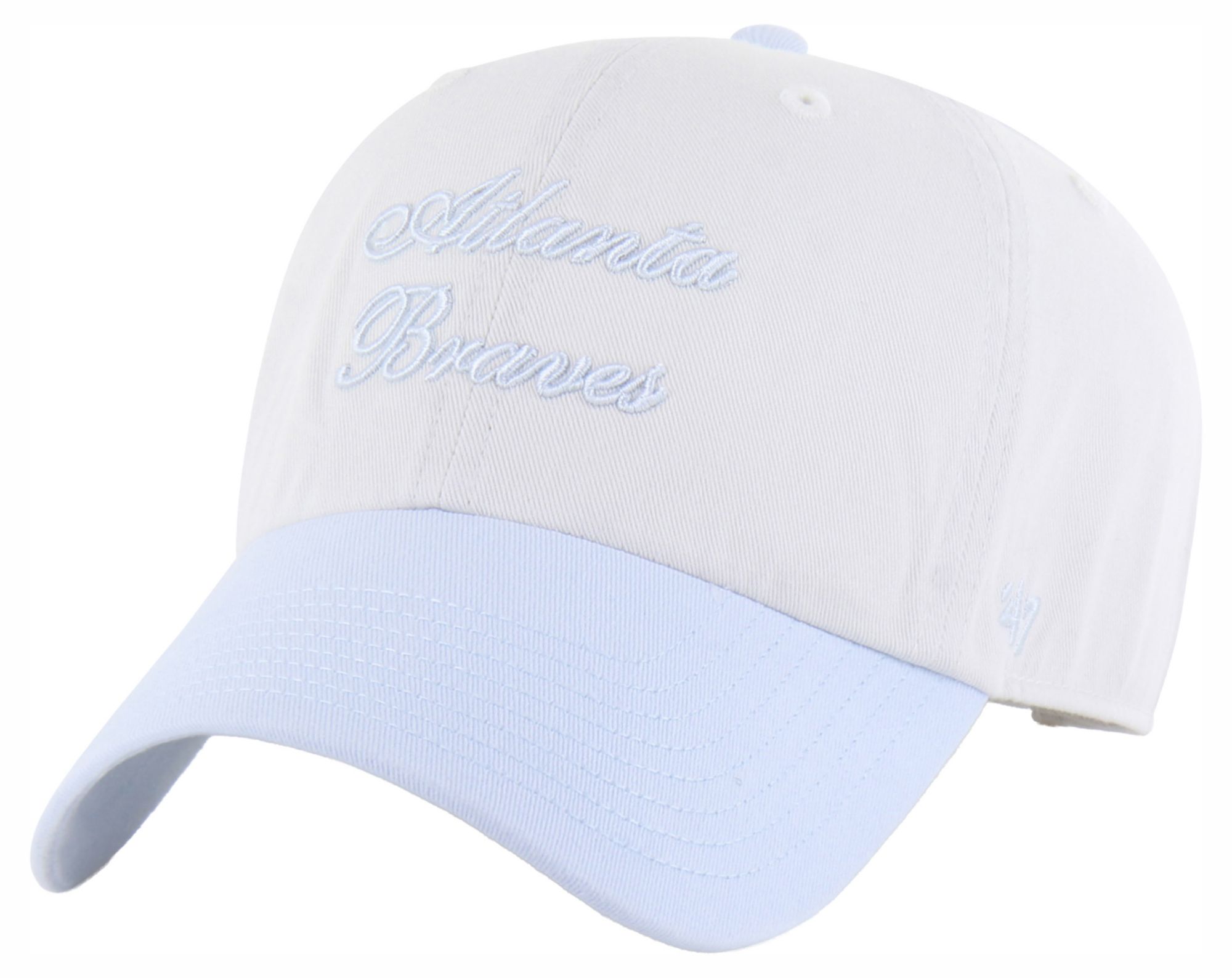 '47 Women's Atlanta Braves Cream Two Tone Gelato Clean Up Adjustable Hat