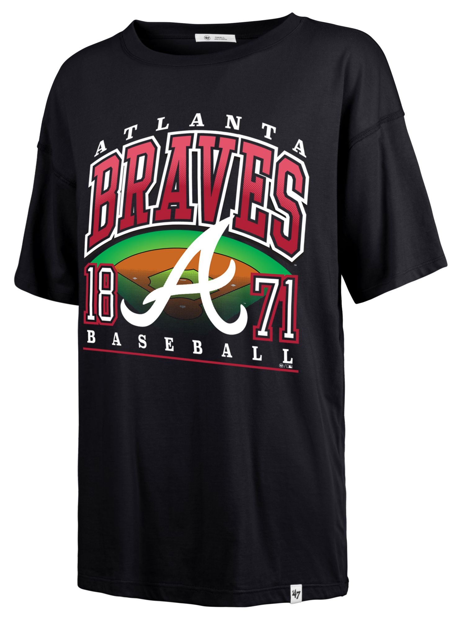 '47 Women's Atlanta Braves Blue Go Big Sadie T-Shirt
