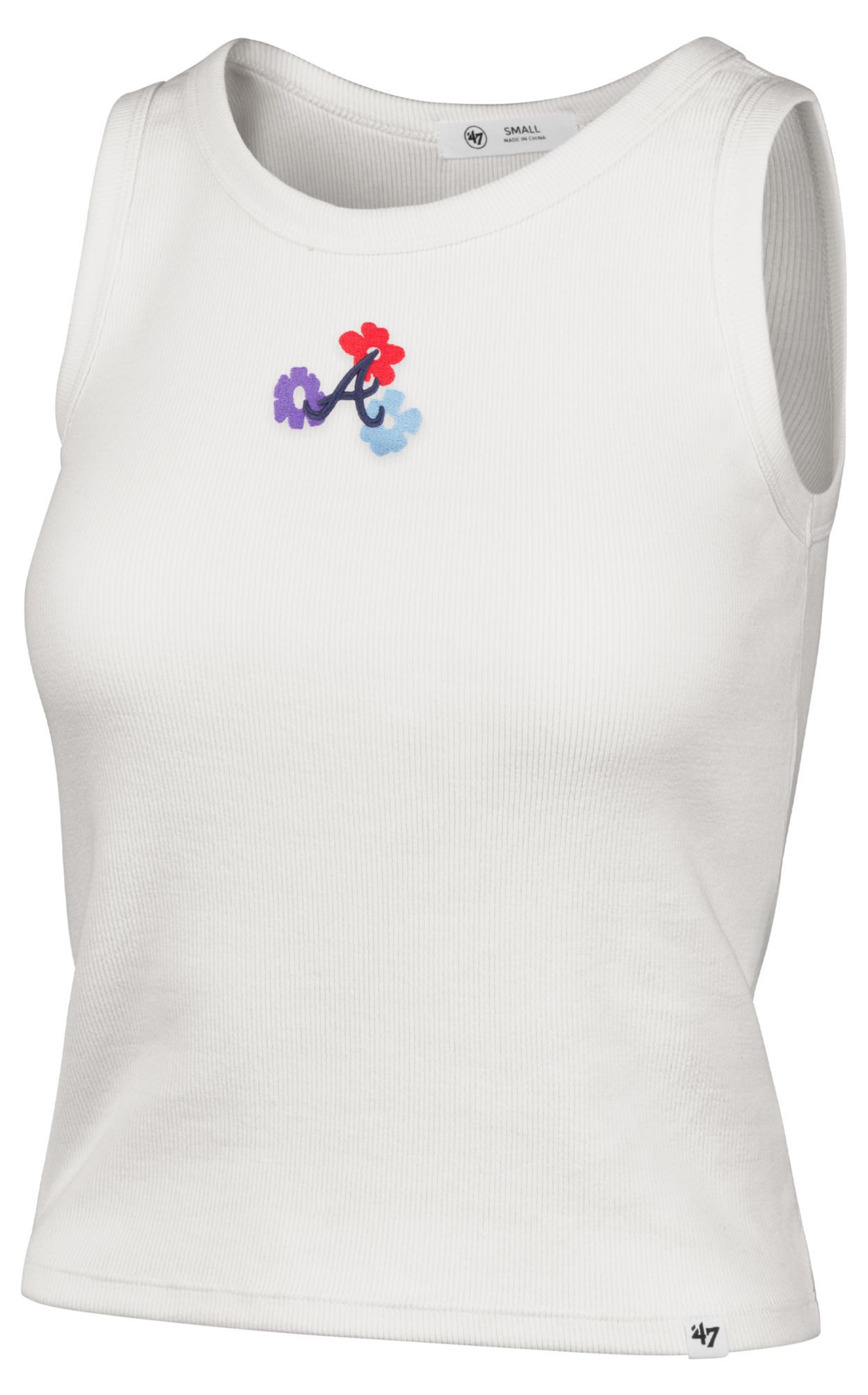 '47 Women's Atlanta Braves Cream Floral Tank Top