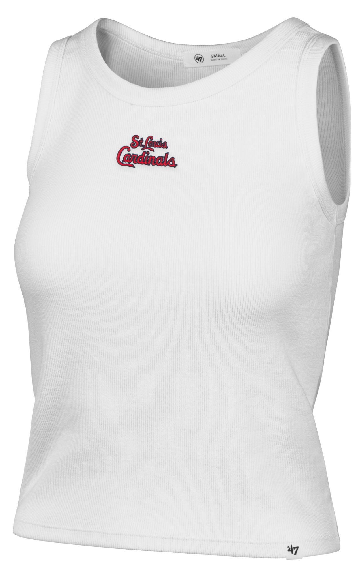 '47 Women's St. Louis Cardinals White Wordmark Tank Top