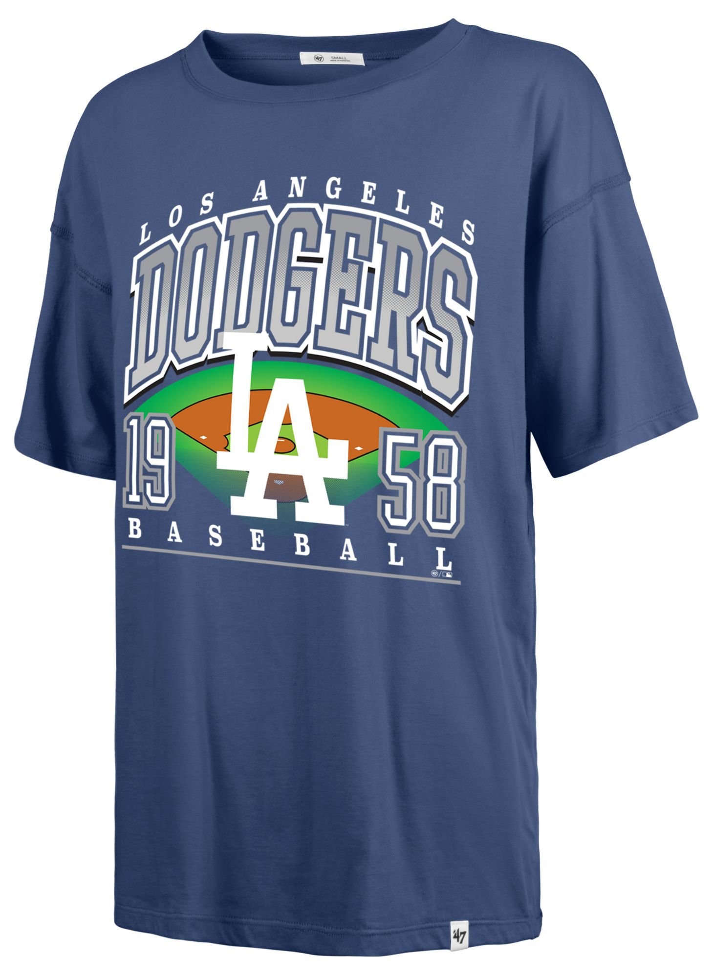 '47 Women's Los Angeles Dodgers Blue Go Big Sadie T-Shirt