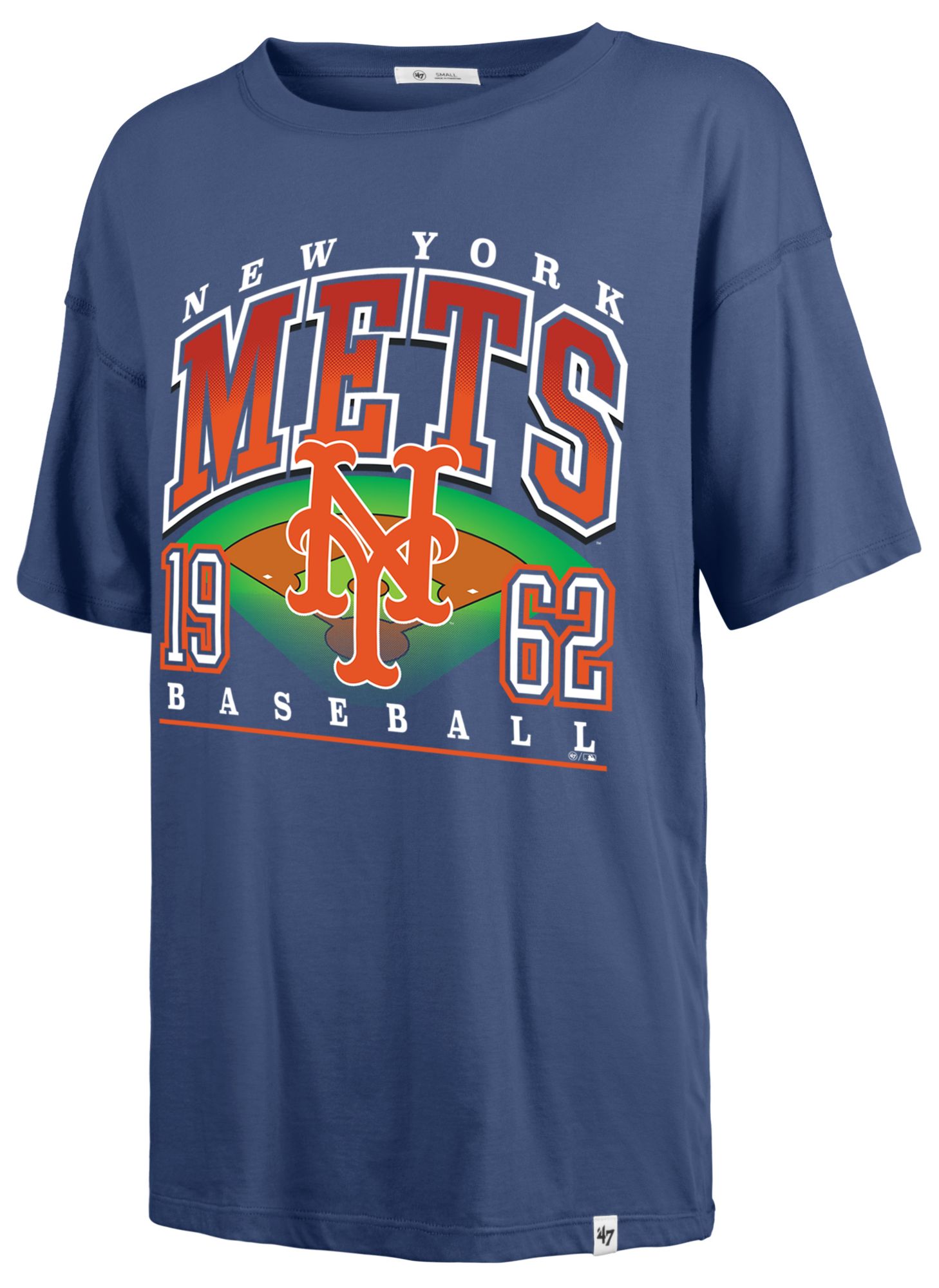 '47 Women's New York Mets Blue Go Big Sadie T-Shirt