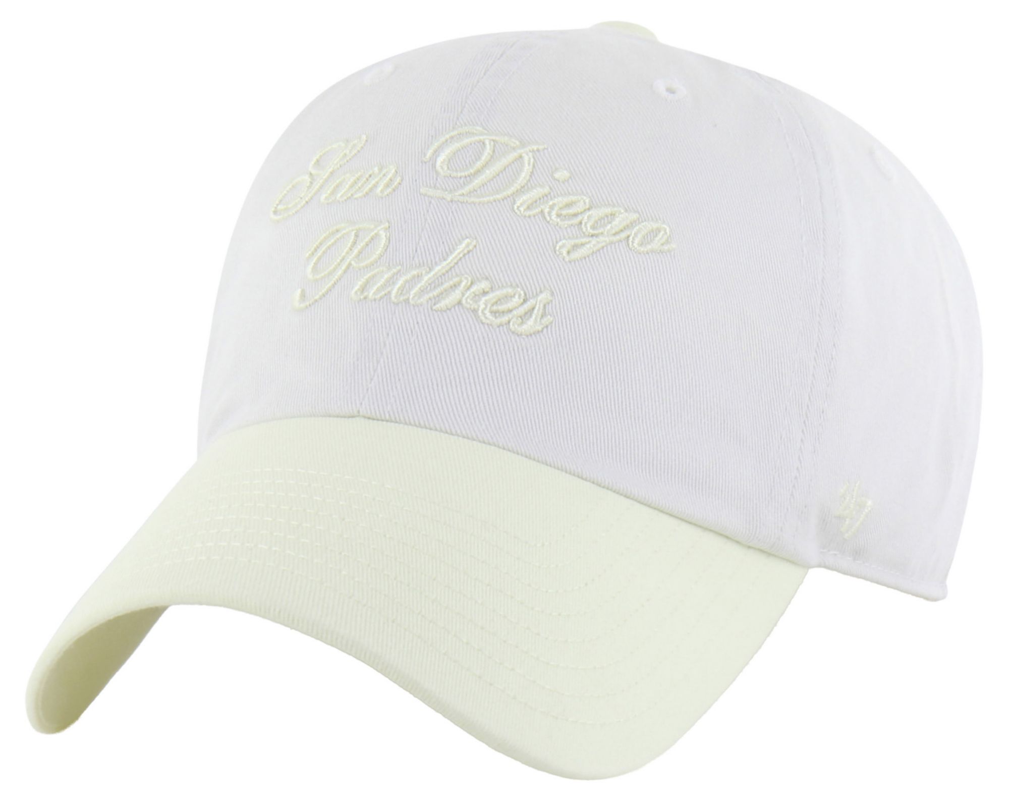 '47 Women's San Diego Padres Cream Two Tone Gelato Clean Up Adjustable Hat
