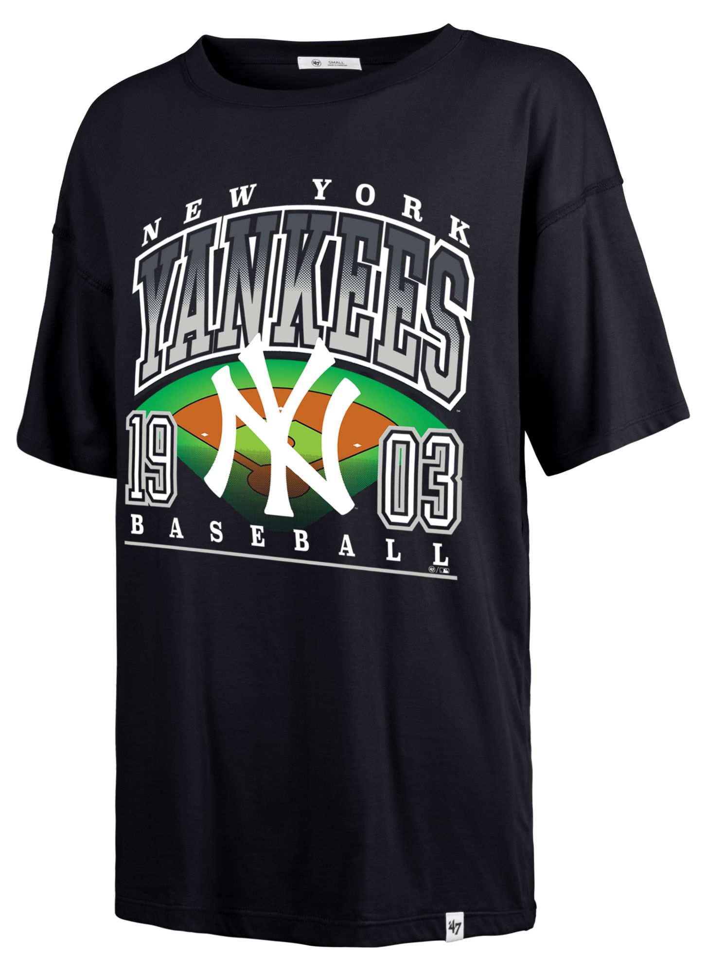 '47 Women's New York Yankees Blue Go Big Sadie T-Shirt
