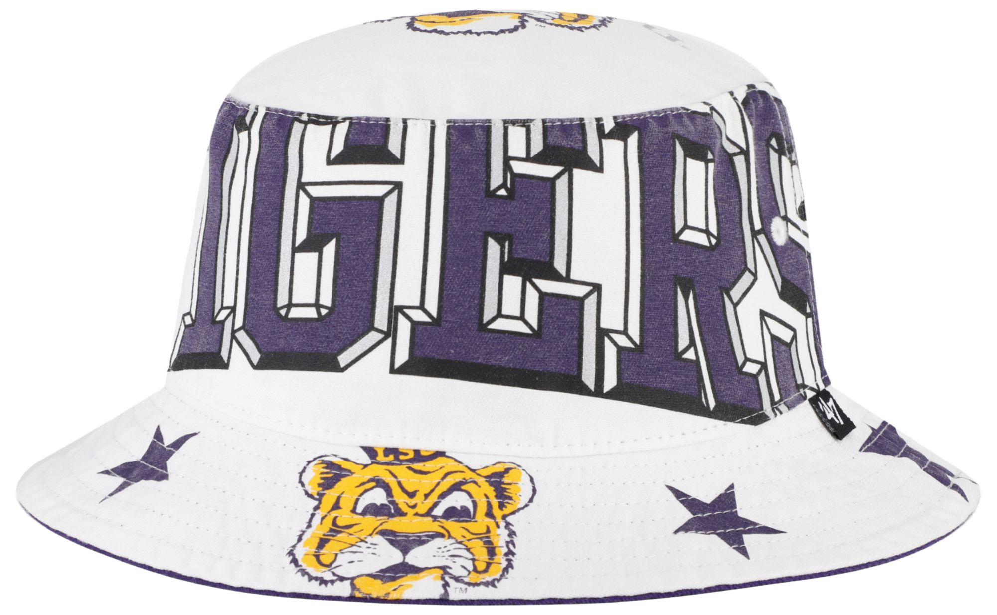 '47 Women's LSU Tigers White Energize Bucket Hat