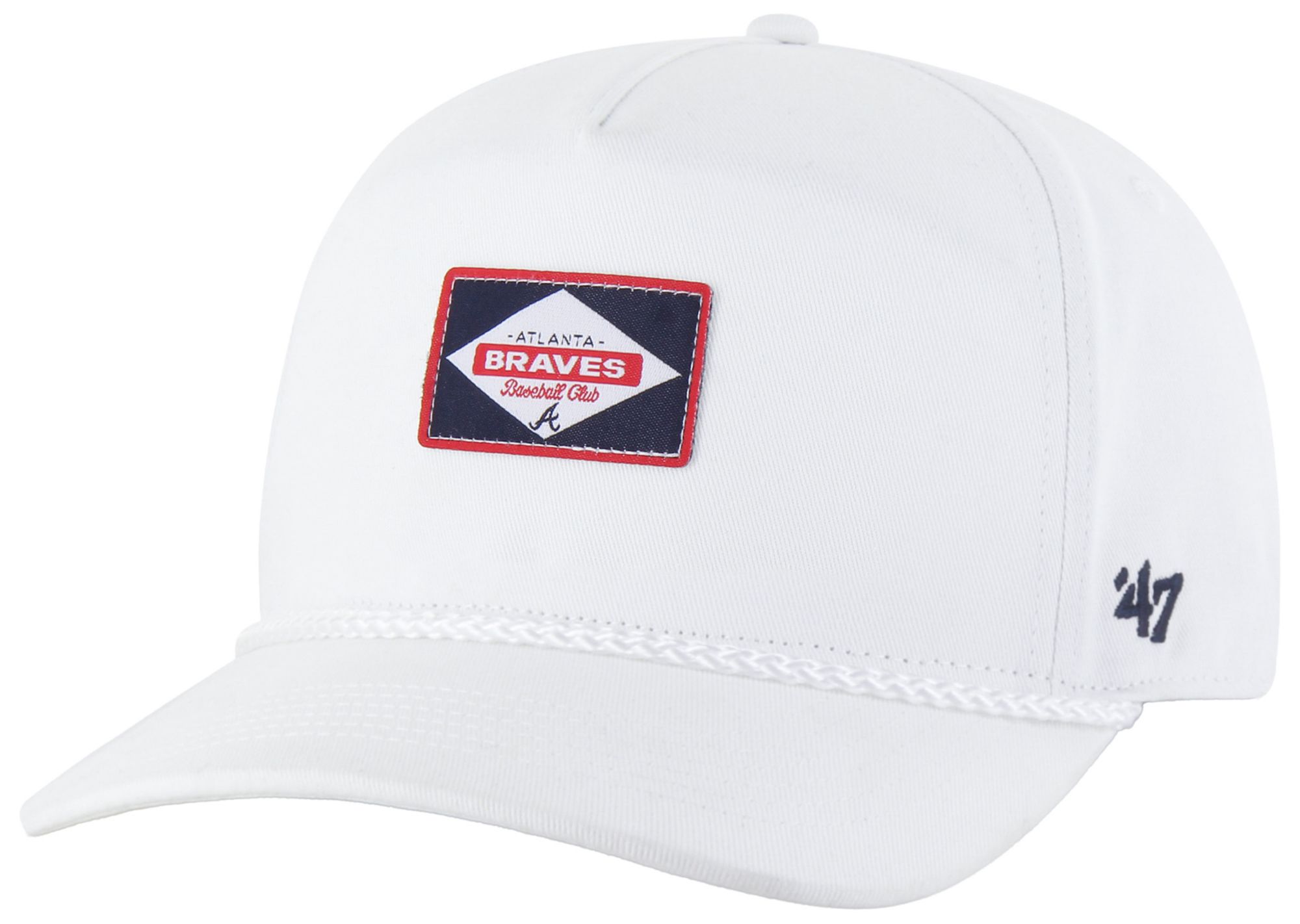 '47 Adult Atlanta Braves White Milkwood Rope Hitch Adjustable Hat