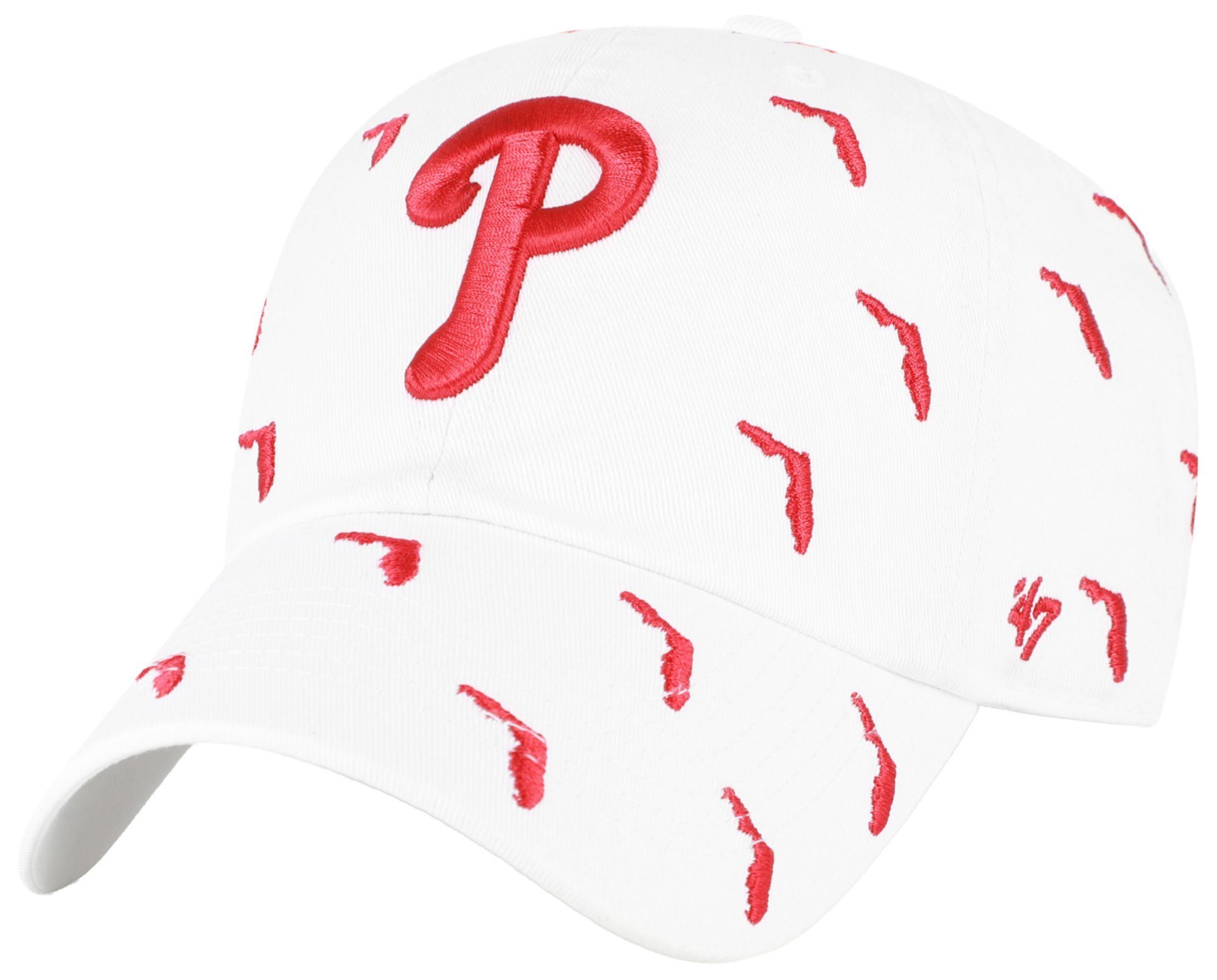 '47 Adult Philadelphia Phillies White Confetti Clean Up Adjustable Hat