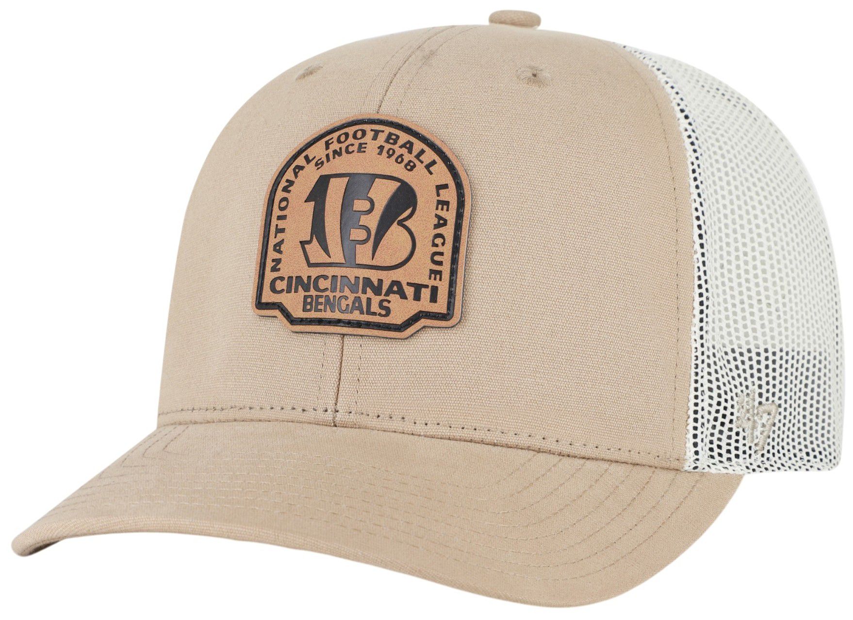 '47 Adult Cincinnati Bengals Khaki Adjustable Trucker Hat