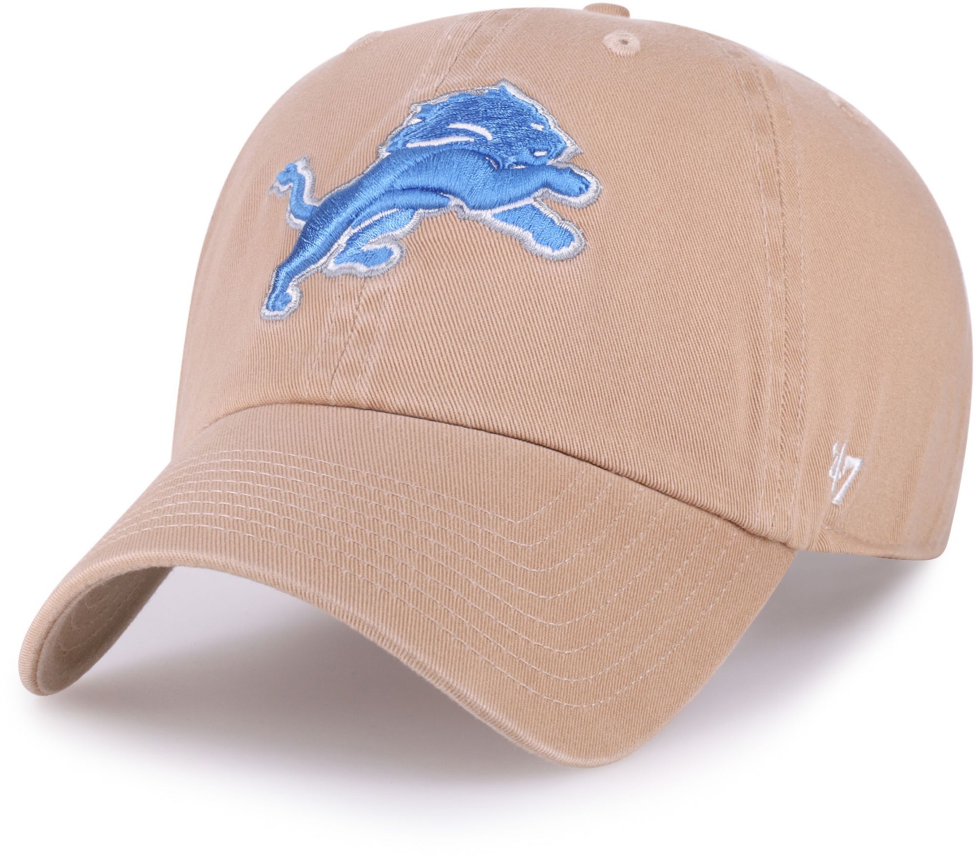'47 Adult Detroit Lions Khaki Adjustable Clean Up Hat