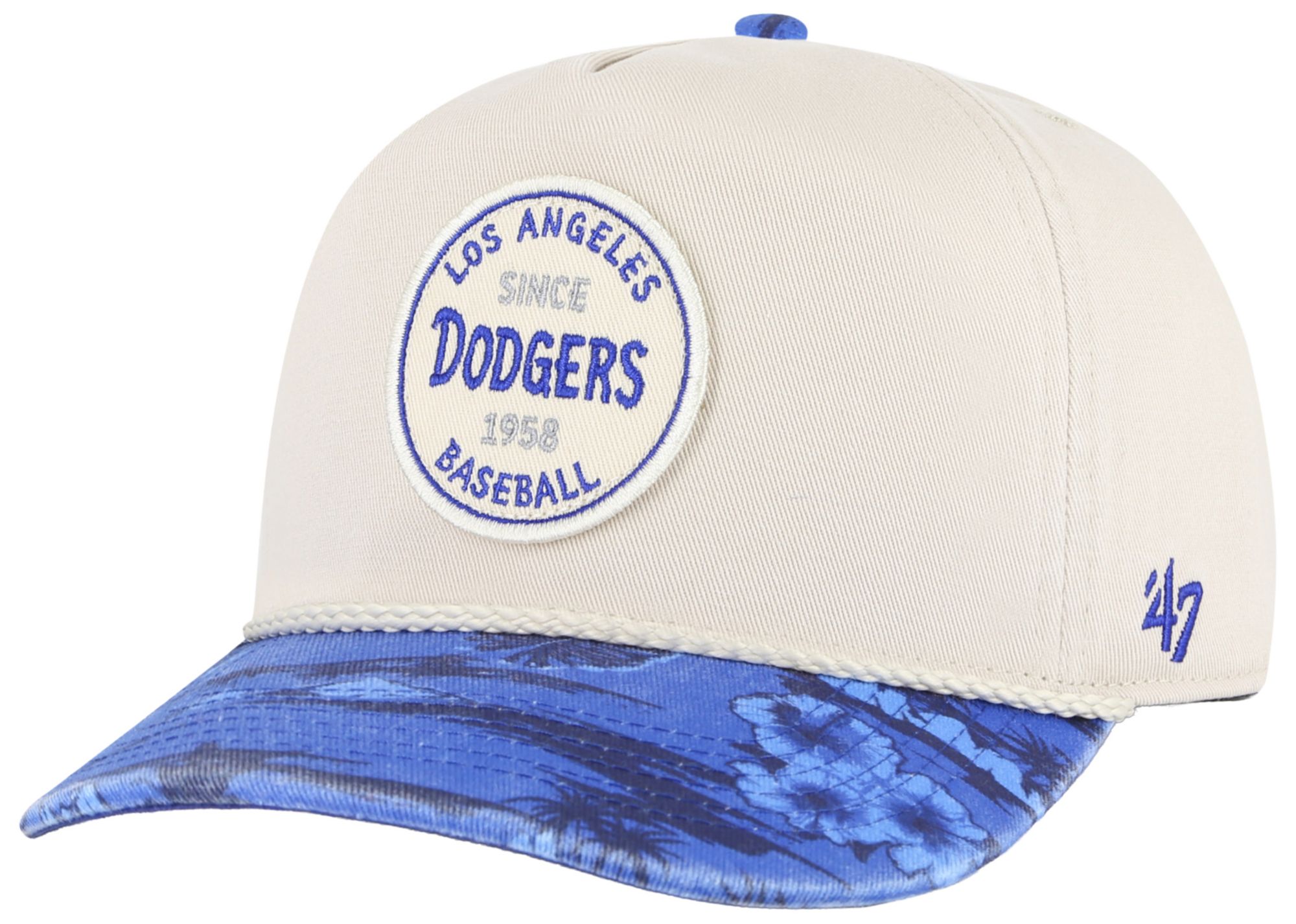 '47 Adult Los Angeles Dodgers Tan Fiji Rope Hitch Adjustable Hat