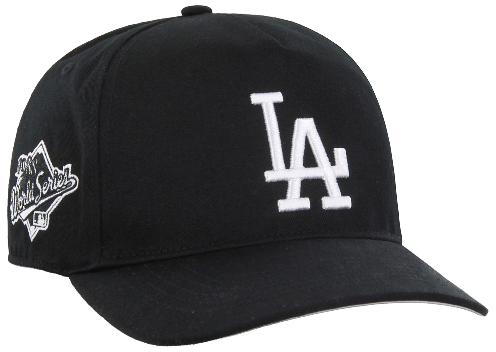 '47 Adult Los Angeles Dodgers Black Black&White Sure Shot Hitch Adjustable Hat
