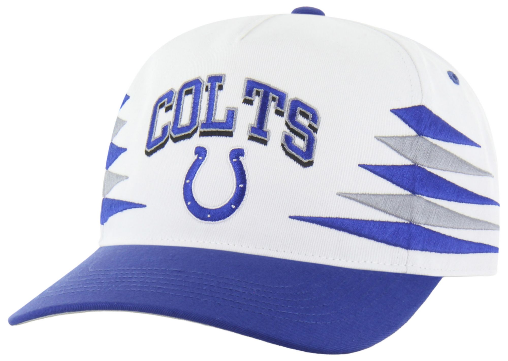 '47 Adult Indianapolis Colts White Diamond Hitch Adjustable Hat