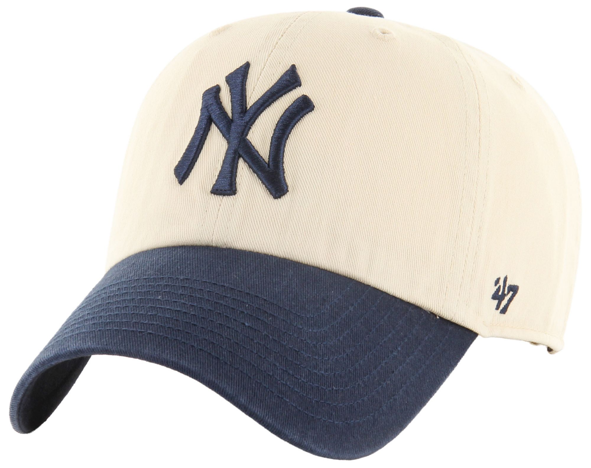 '47 Adult New York Yankees Cream Two Tone Clean Up Adjustable Hat
