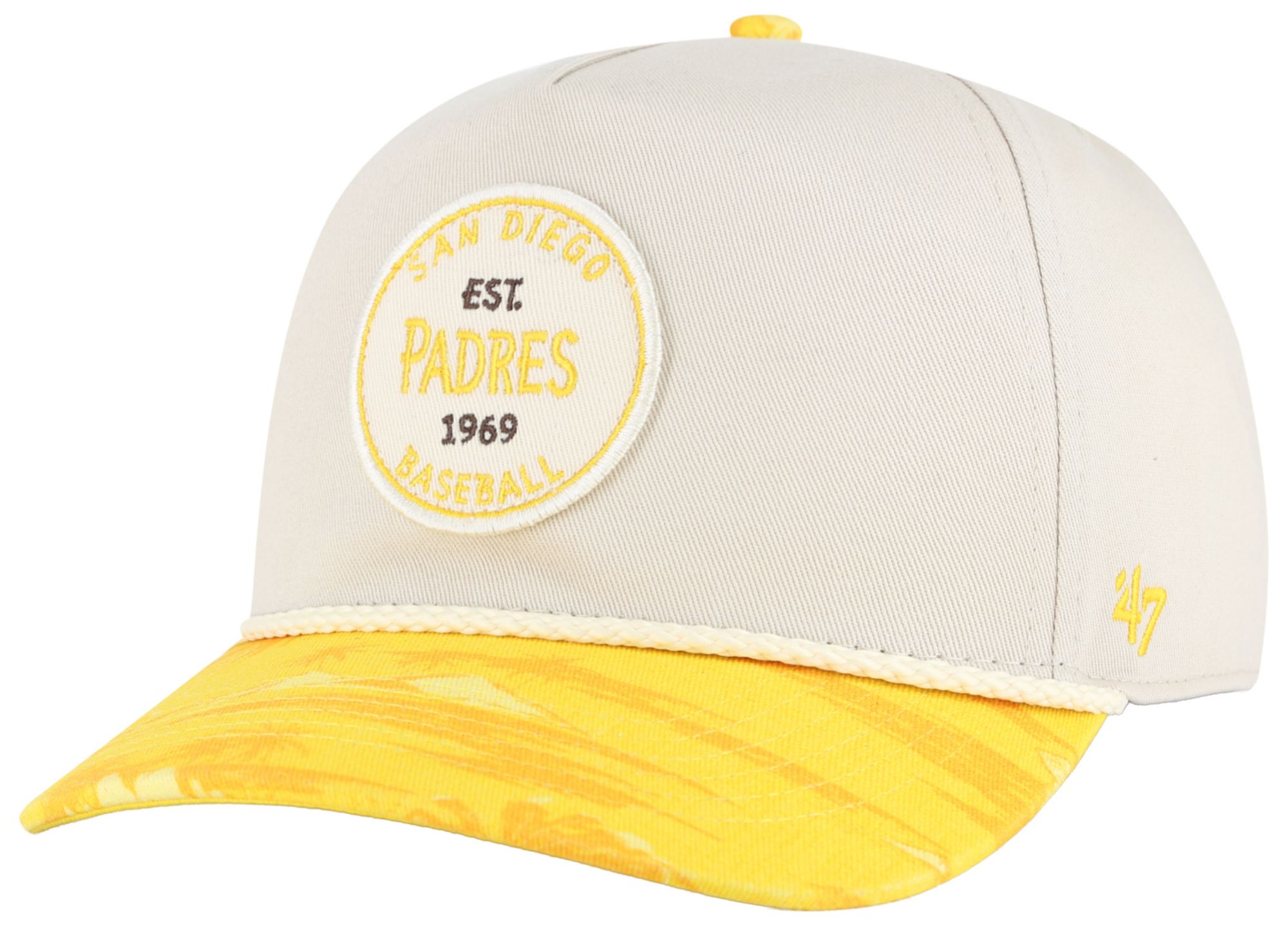 '47 Adult San Diego Padres Tan Fiji Rope Hitch Adjustable Hat