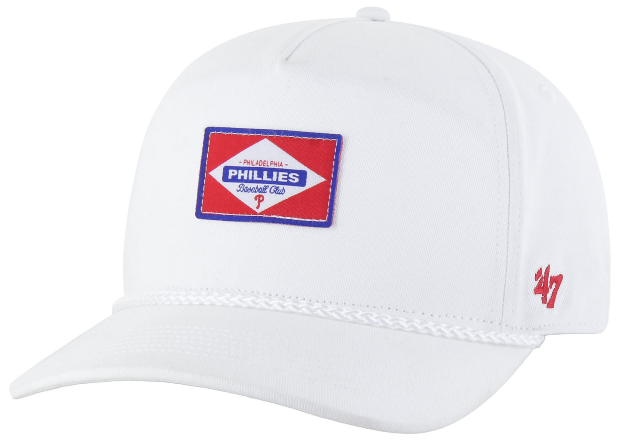 '47 Adult Philadelphia Phillies White Milkwood Rope Hitch Adjustable Hat