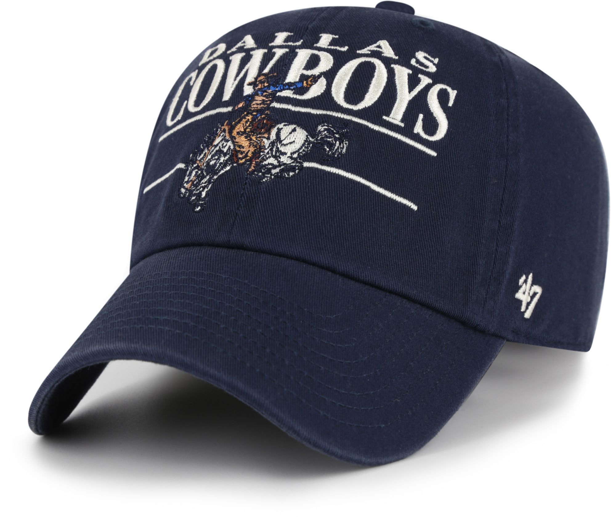 '47 Adult Dallas Cowboys Navy Ko Graphic Clean Up Adjustable Hat