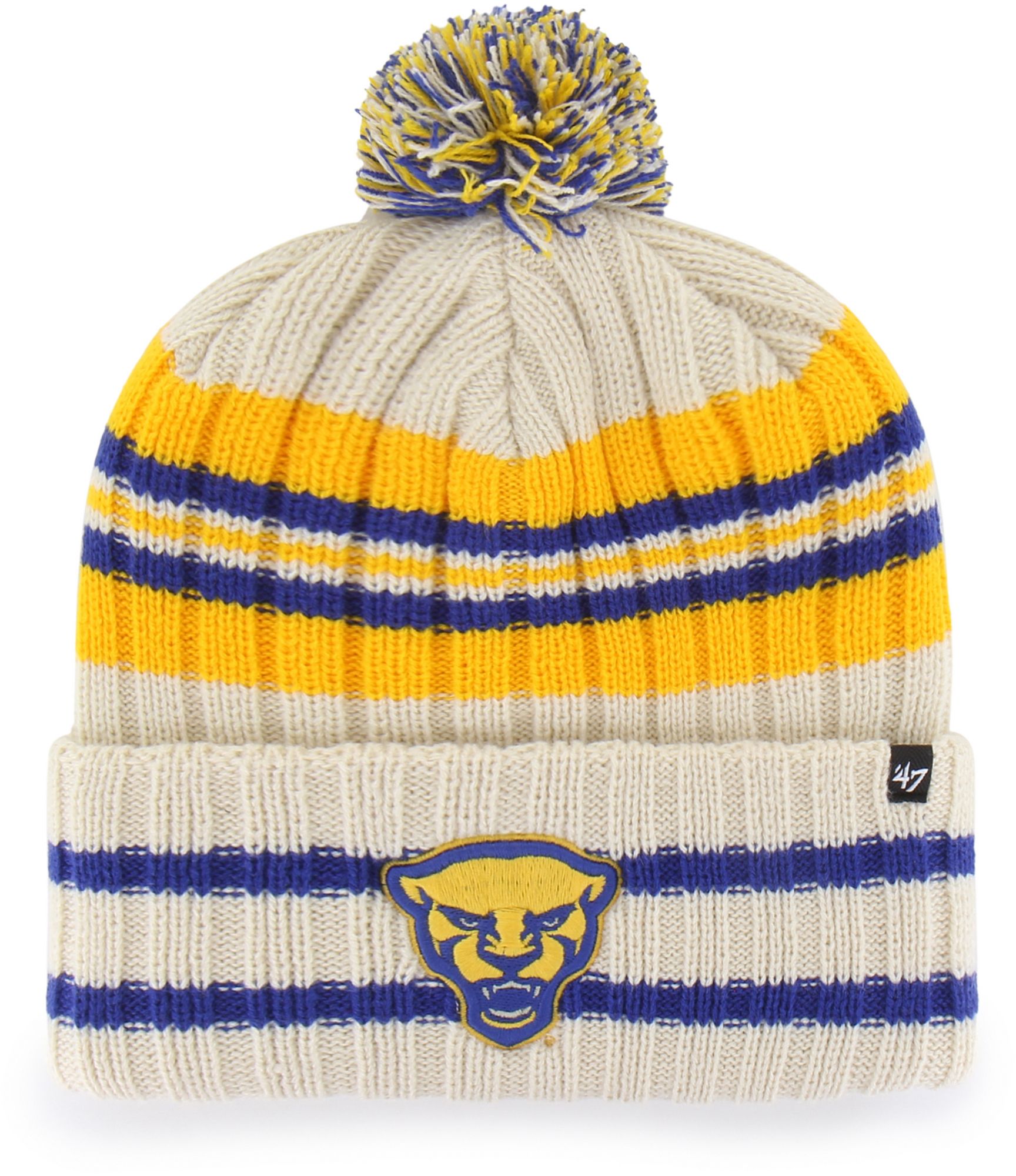 '47 Adult Pitt Panthers Hone Cuffed Knit Pom Beanie
