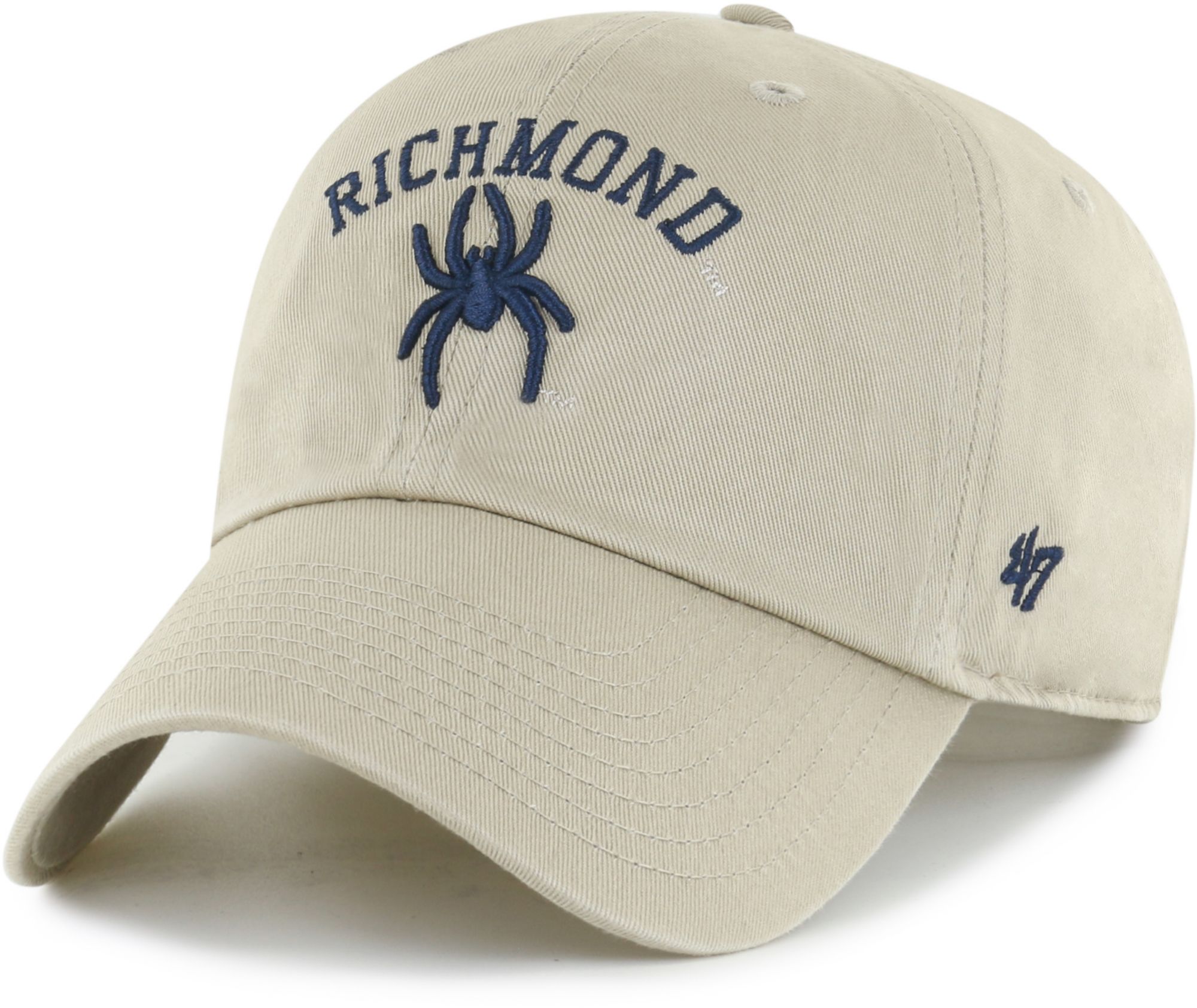 '47 Adult Richmond Spiders Khaki Script Clean Up Adjustable Hat, Men's, Tan