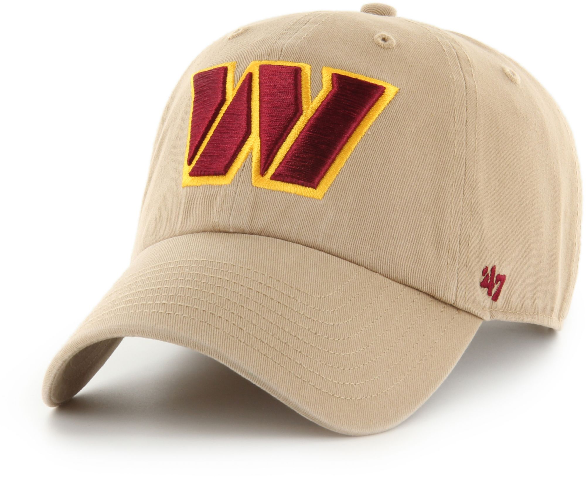 '47 Adult Washington Commanders Khaki Adjustable Clean Up Hat