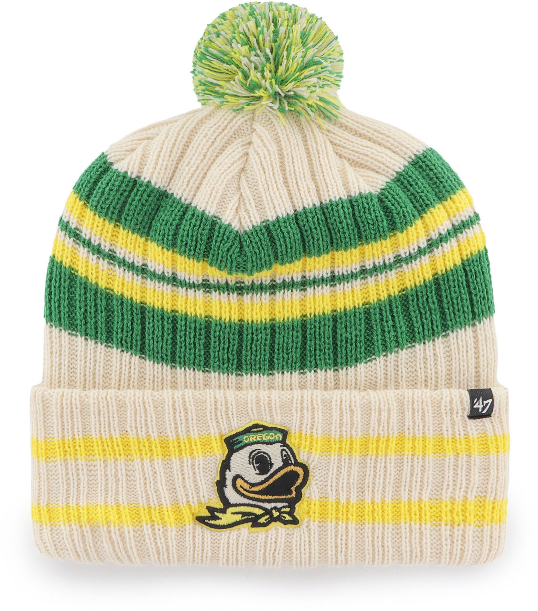 '47 Adult Oregon Ducks Hone Cuffed Knit Pom Beanie