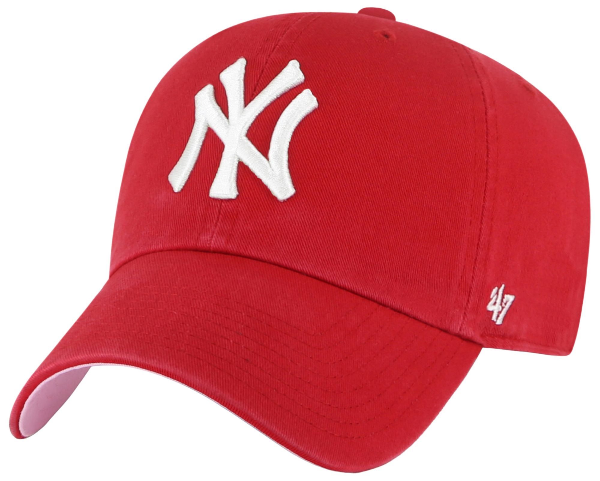 '47 Adult New York Yankees Red Ballpark Clean Up Adjustable Hat