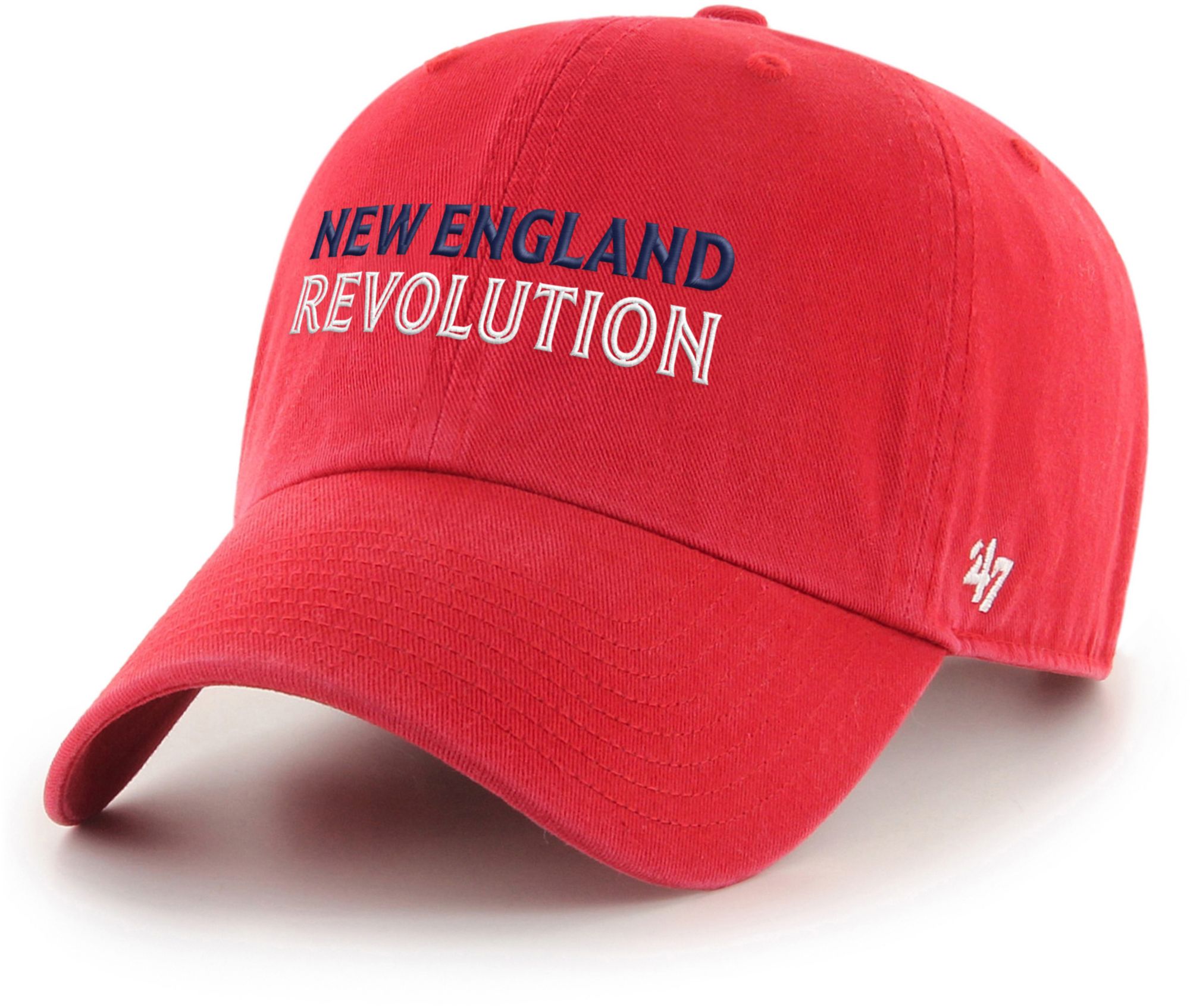 '47 Adult New England Revolution Red 2 Hit Clean Up Adjustable Hat