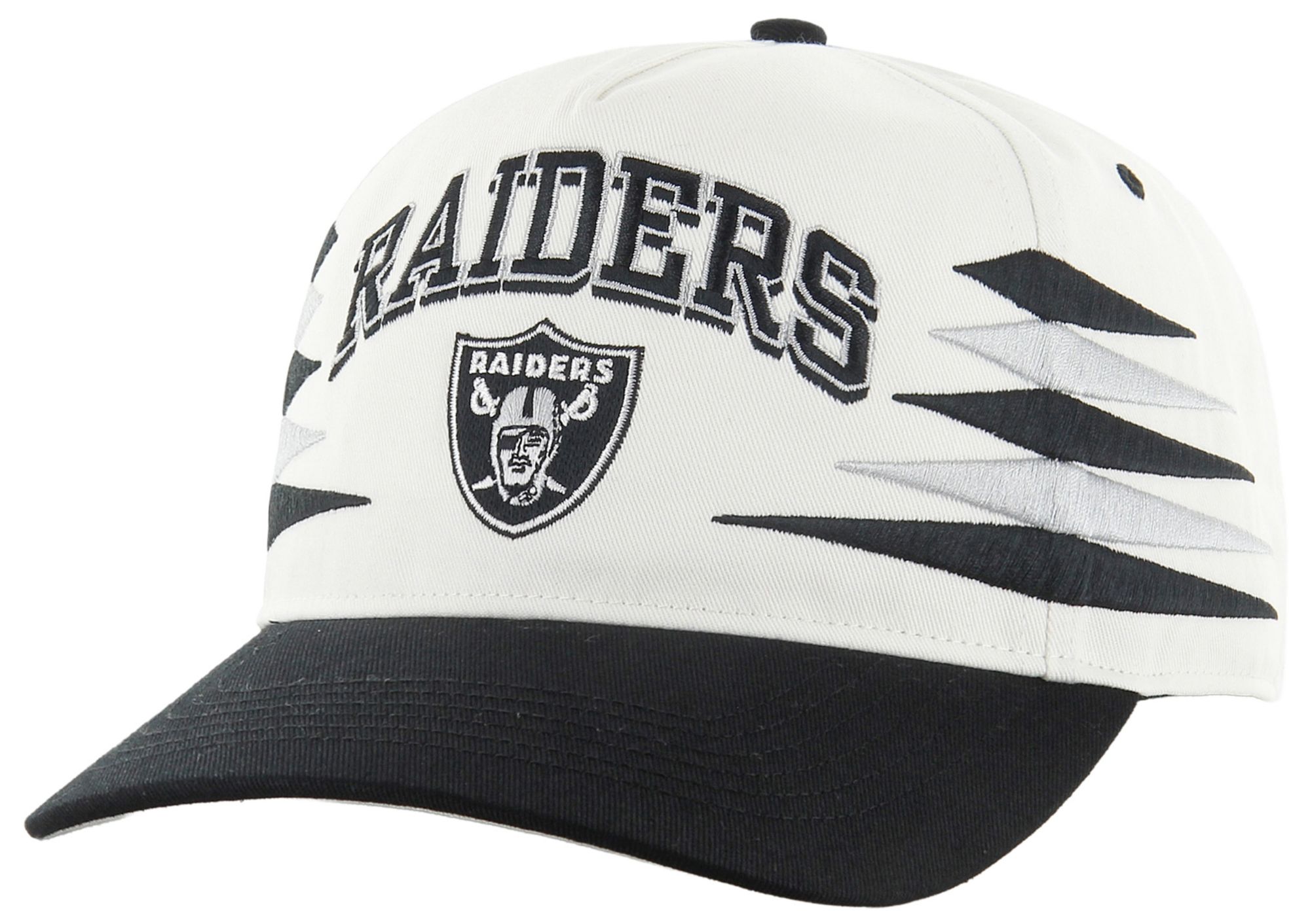 '47 Adult Las Vegas Raiders White Diamond Hitch Adjustable Hat