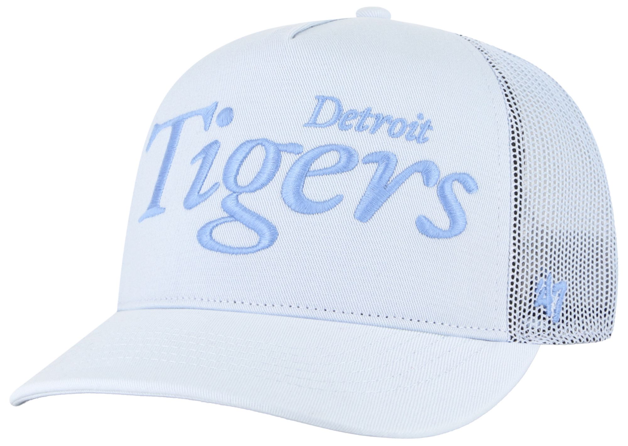 '47 Adult Detroit Tigers Light Blue Foundation Script Hitch Adjustable Hat
