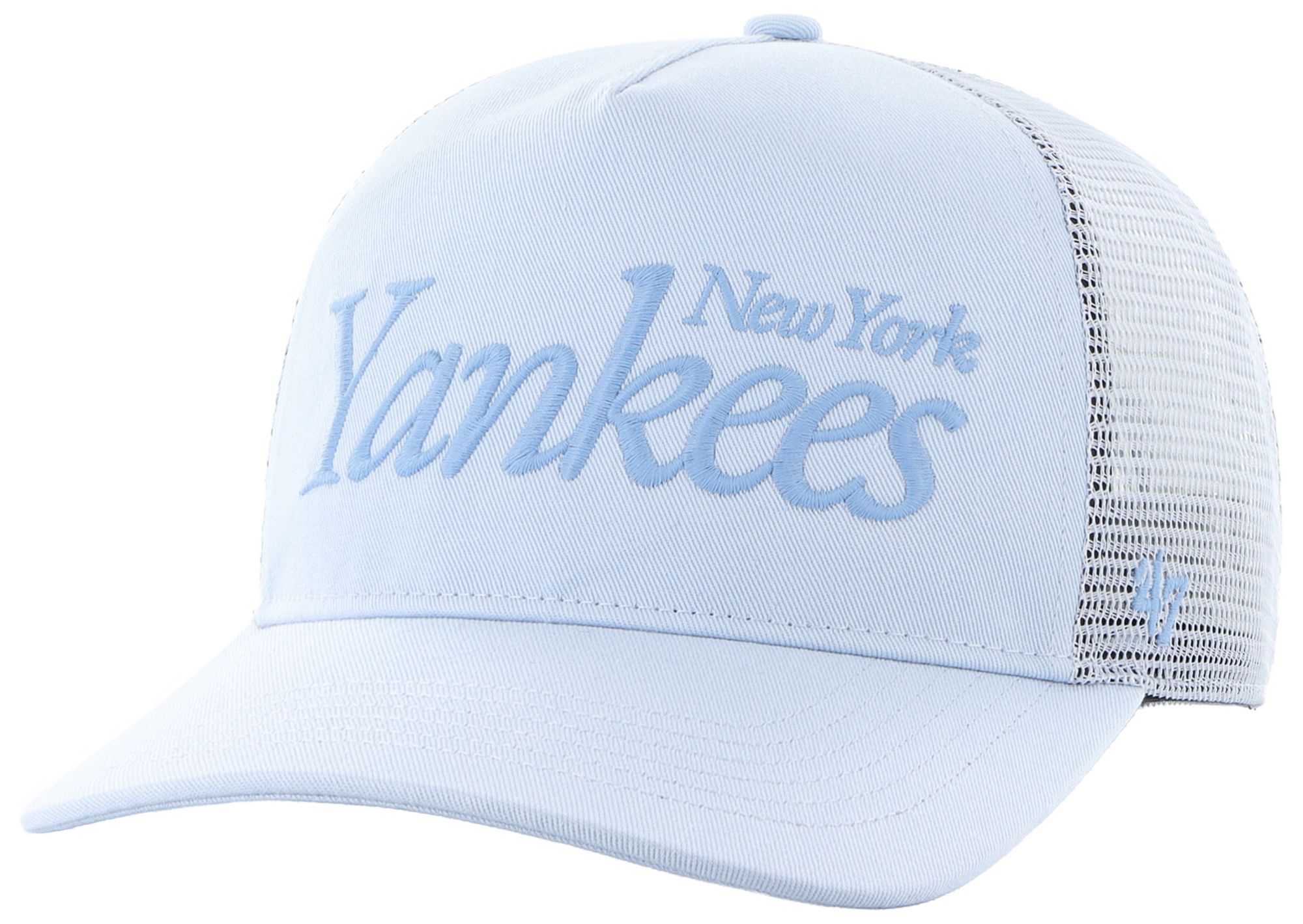 '47 Adult New York Yankees Light Blue Foundation Script Hitch Adjustable Hat