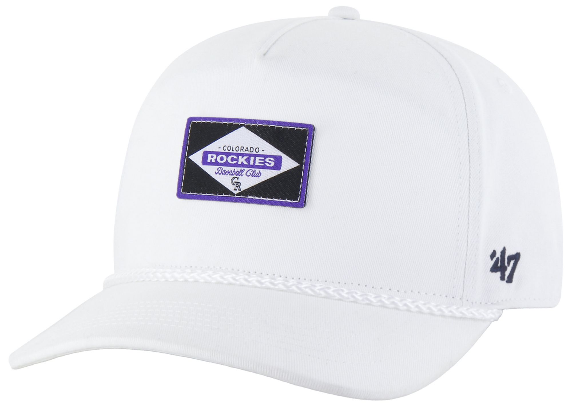'47 Adult Colorado Rockies White Milkwood Rope Hitch Adjustable Hat