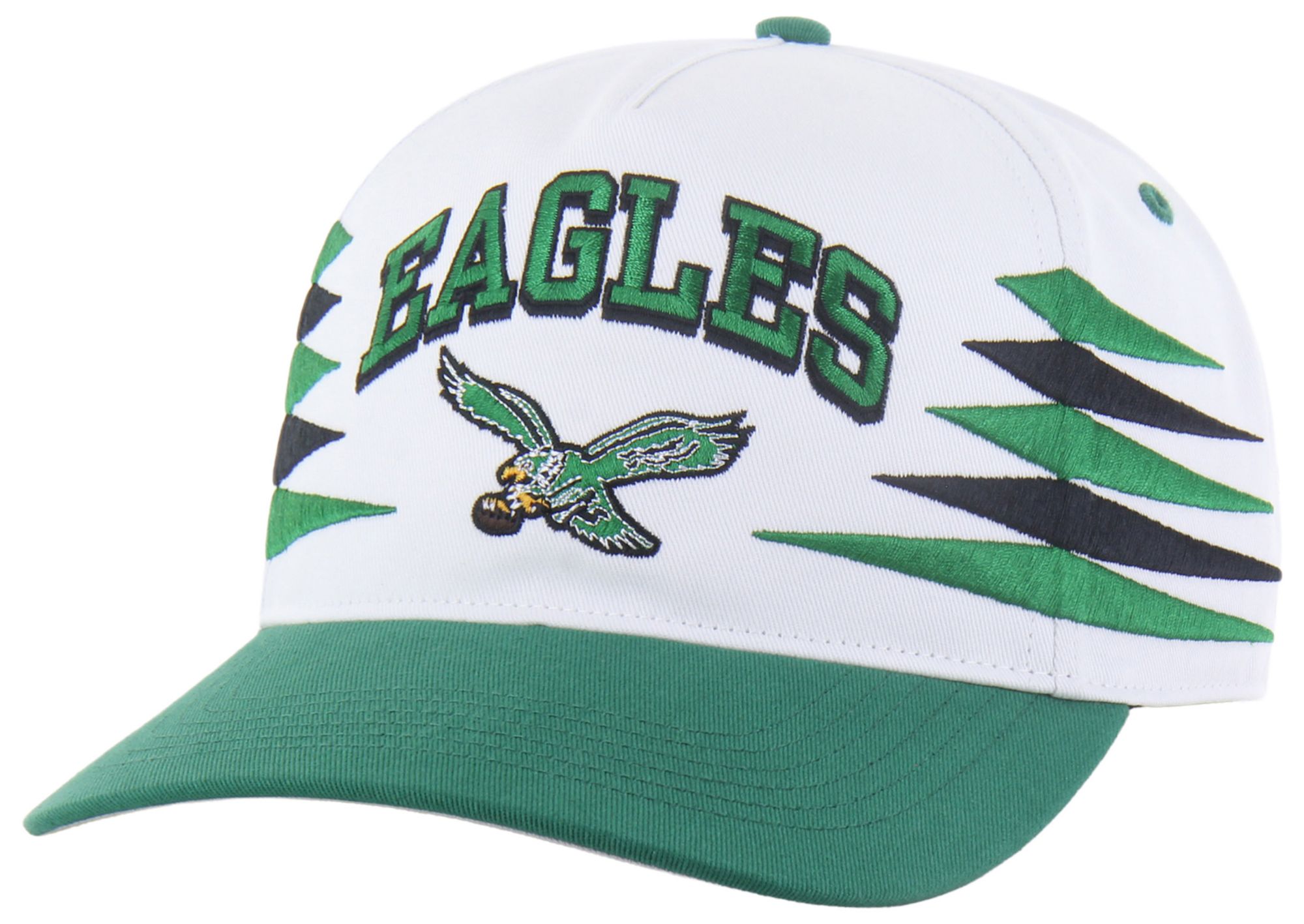 '47 Adult Philadelphia Eagles White Diamond Hitch Adjustable Hat