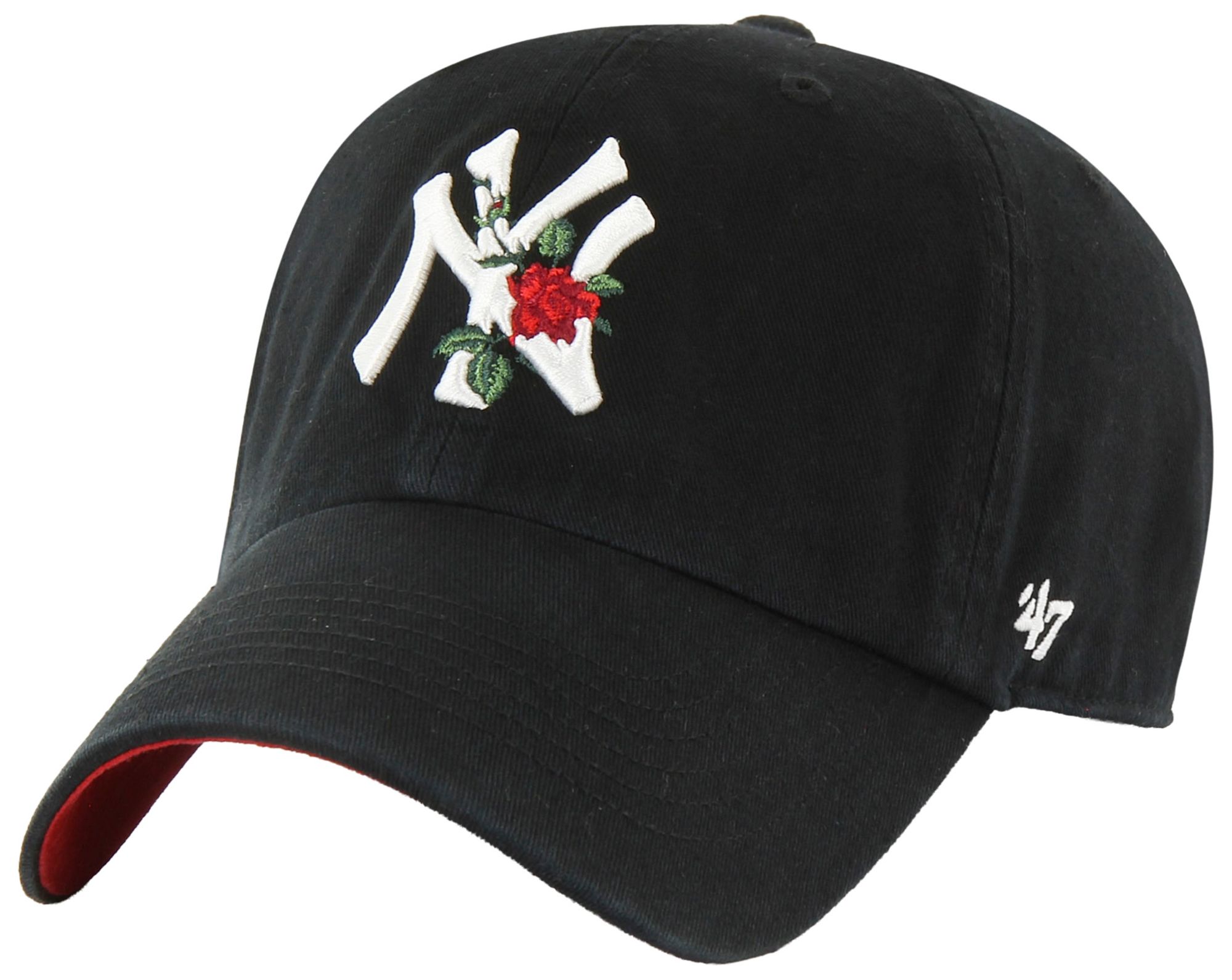 '47 Adult New York Yankees Black Thorn Clean Up Adjustable Hat
