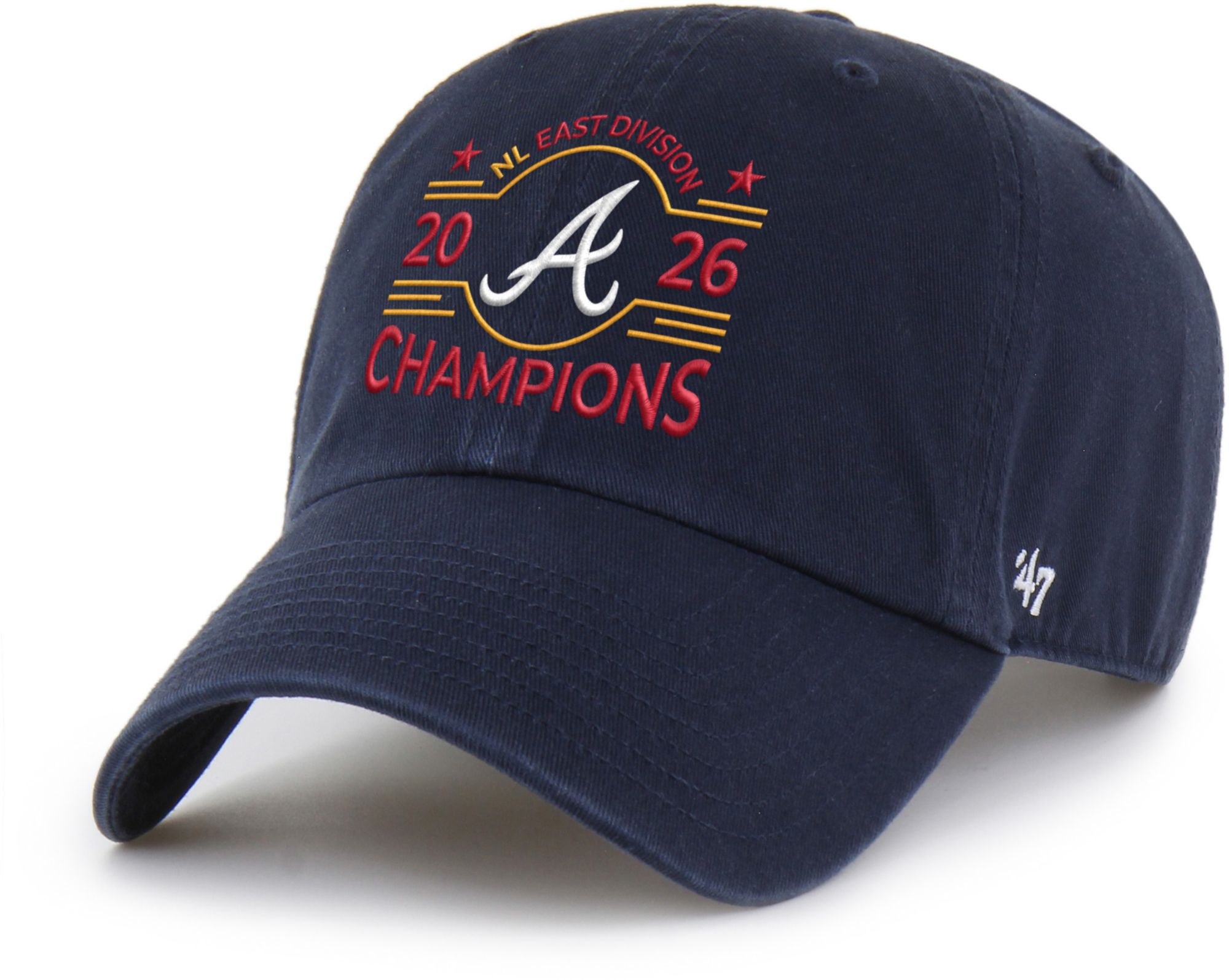 '47 Adult Atlanta Braves Division Champs 2026 Clean Up Adjustable Hat