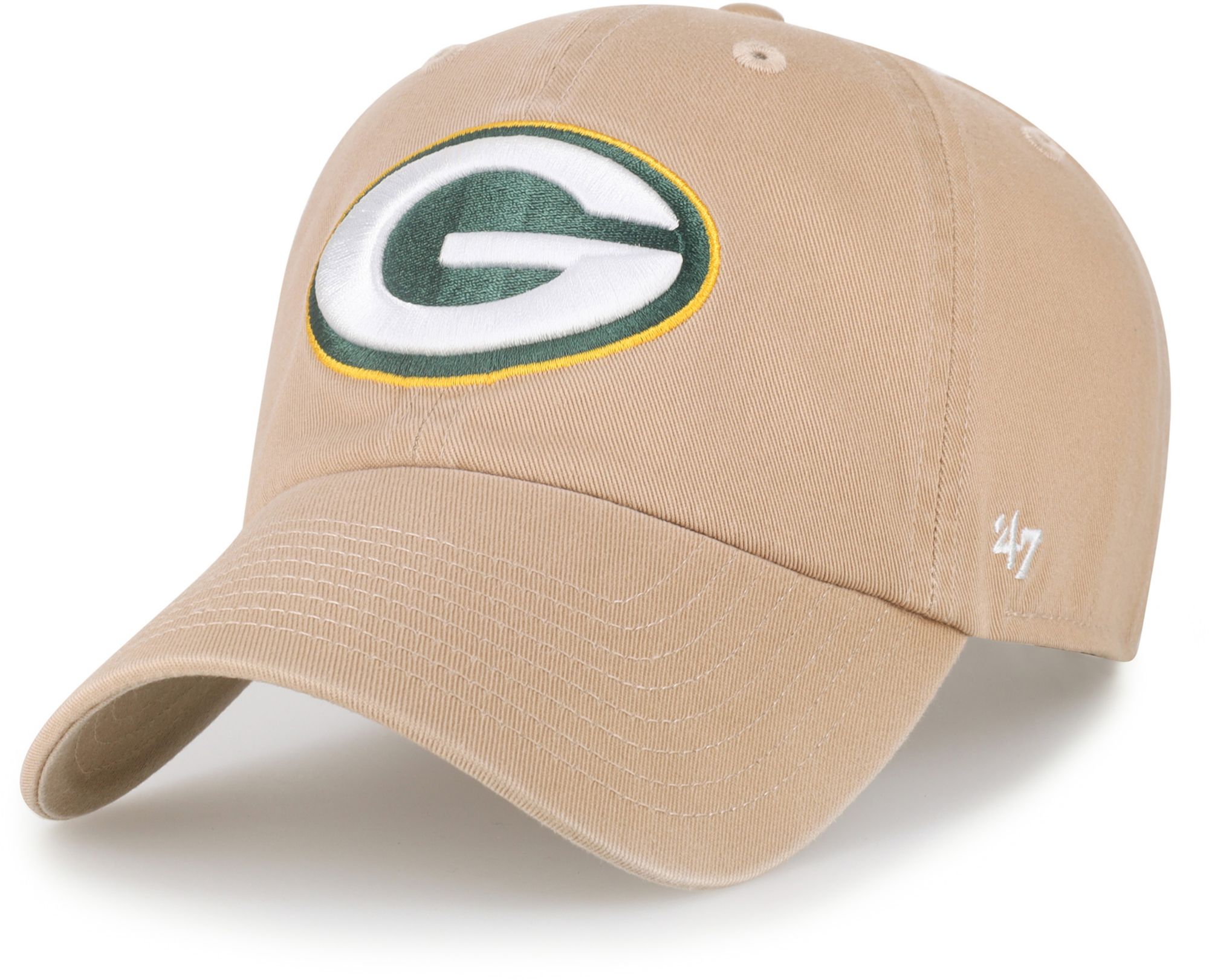 '47 Adult Green Bay Packers Khaki Adjustable Clean Up Hat