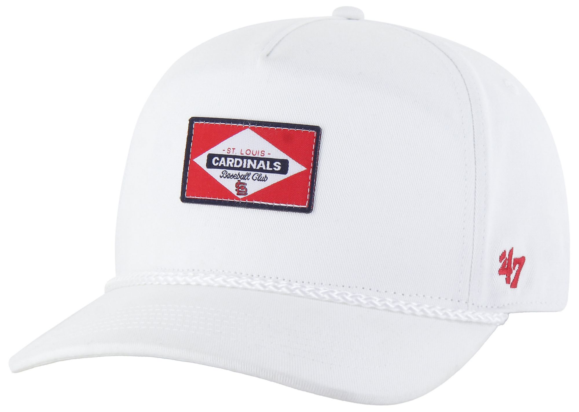 '47 Adult St. Louis Cardinals White Milkwood Rope Hitch Adjustable Hat