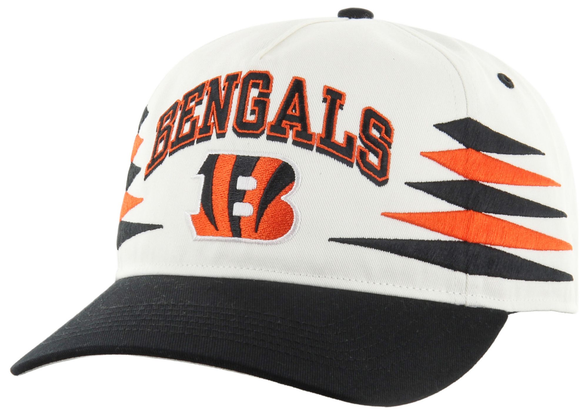 '47 Adult Cincinnati Bengals White Diamond Hitch Adjustable Hat