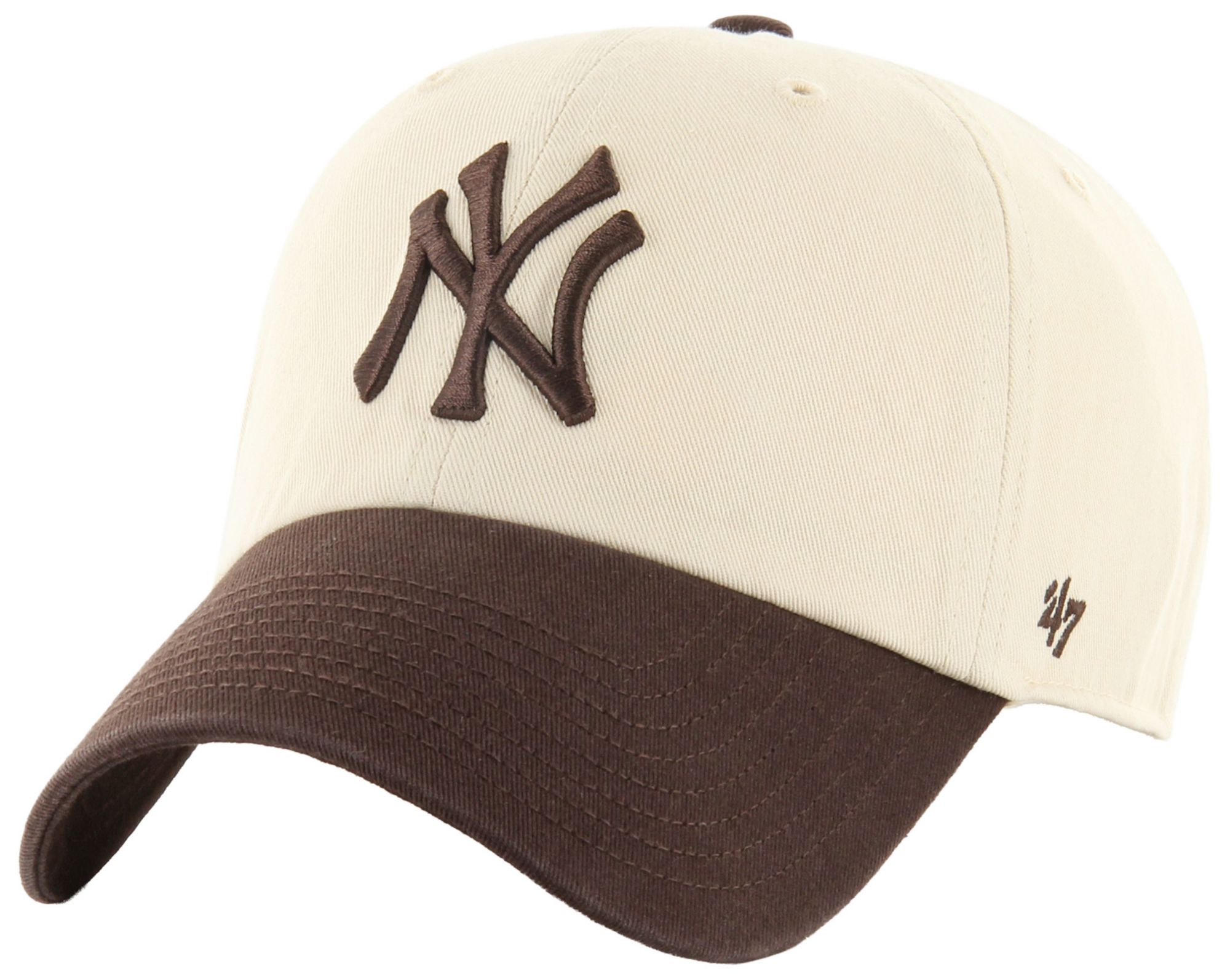 '47 Adult New York Yankees Cream Two Tone Clean Up Adjustable Hat