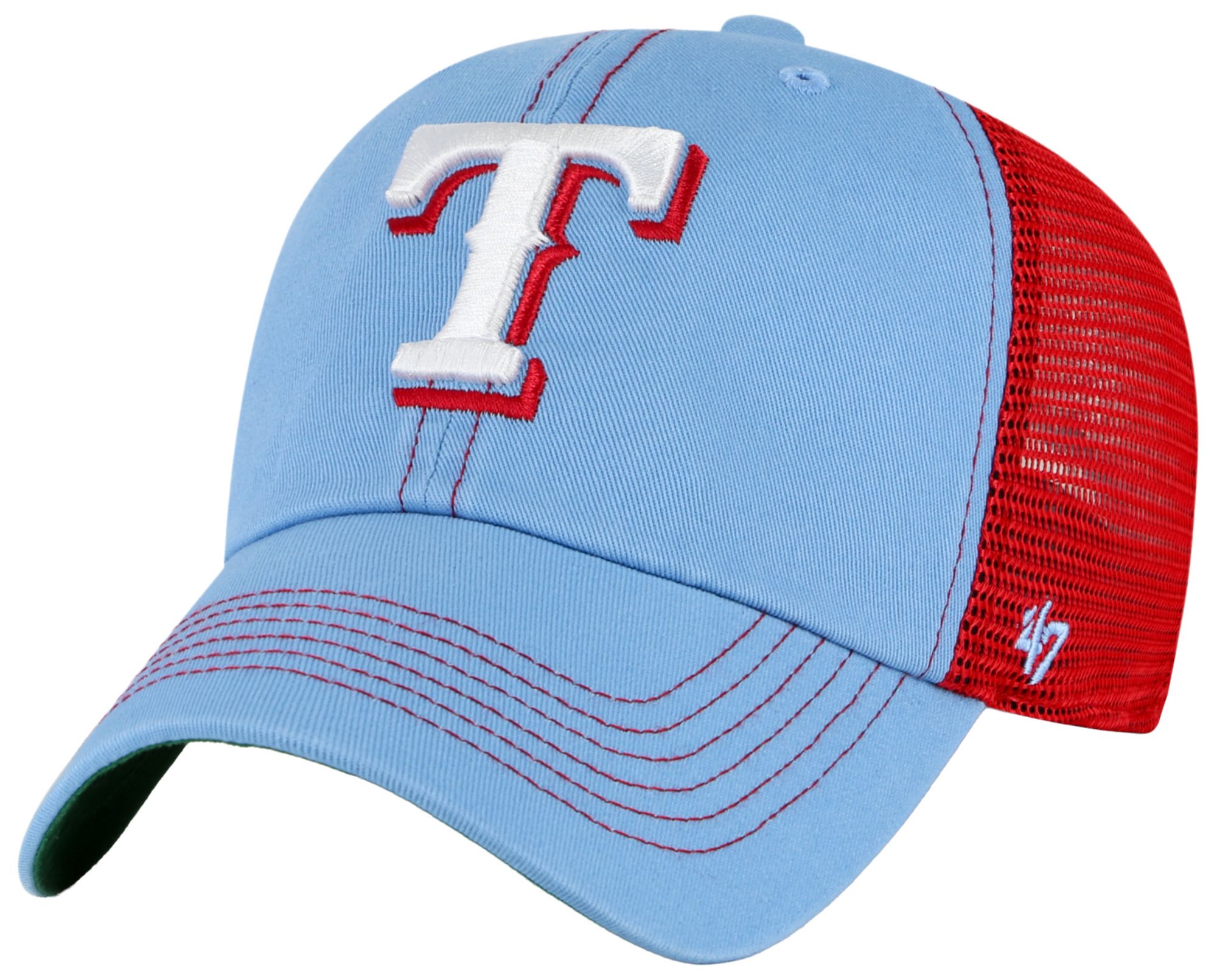 '47 Adult Texas Rangers Light Blue Trawler Clean Up Adjustable Hat