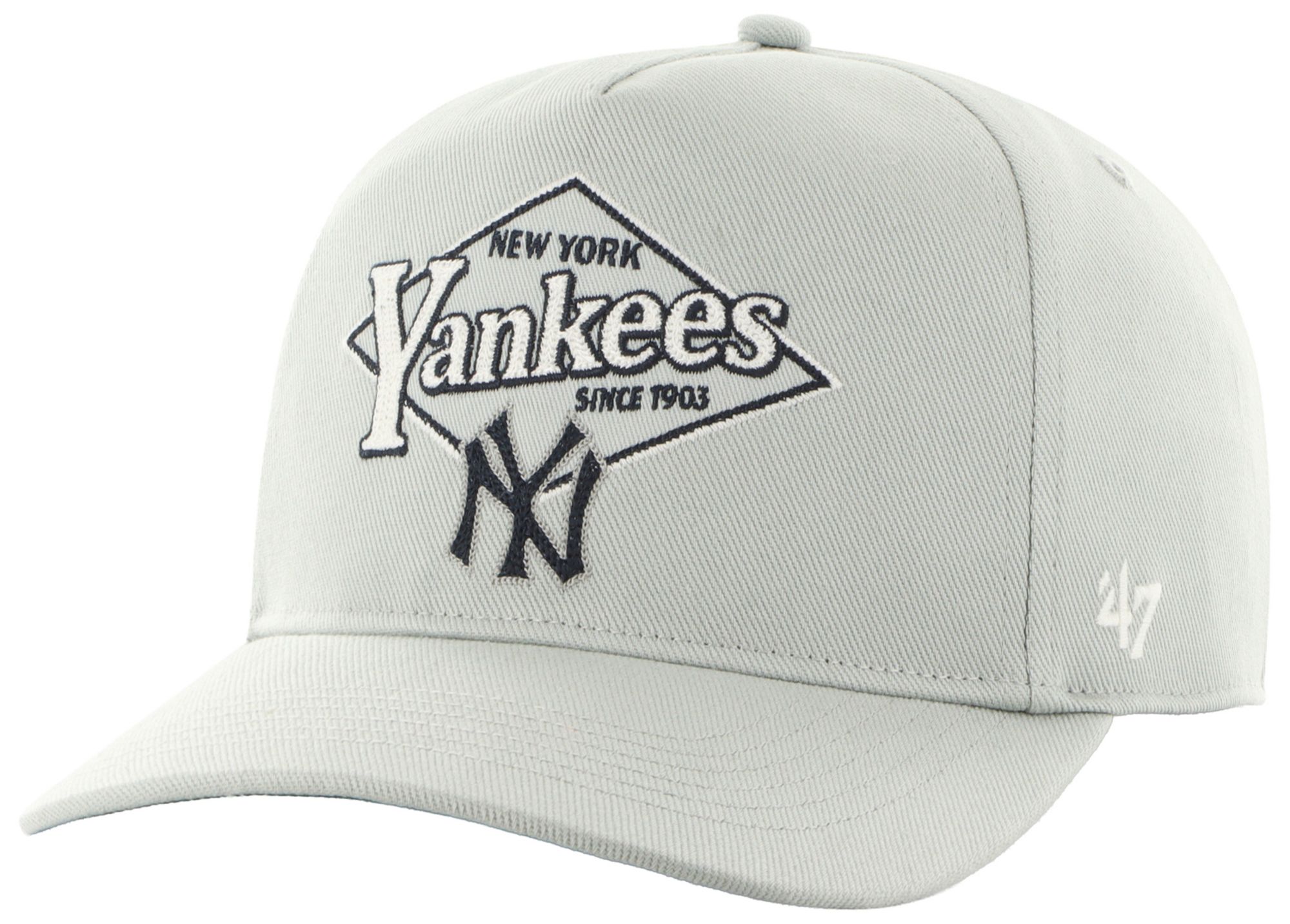 '47 Adult New York Yankees Grey Golden Diamond Hitch Adjustable Hat