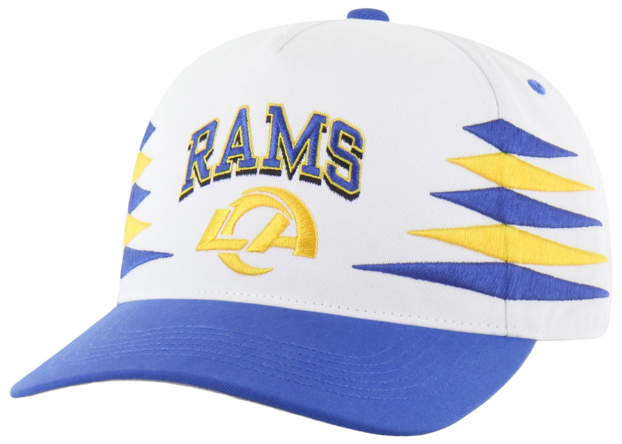 '47 Adult Los Angeles Rams White Diamond Hitch Adjustable Hat