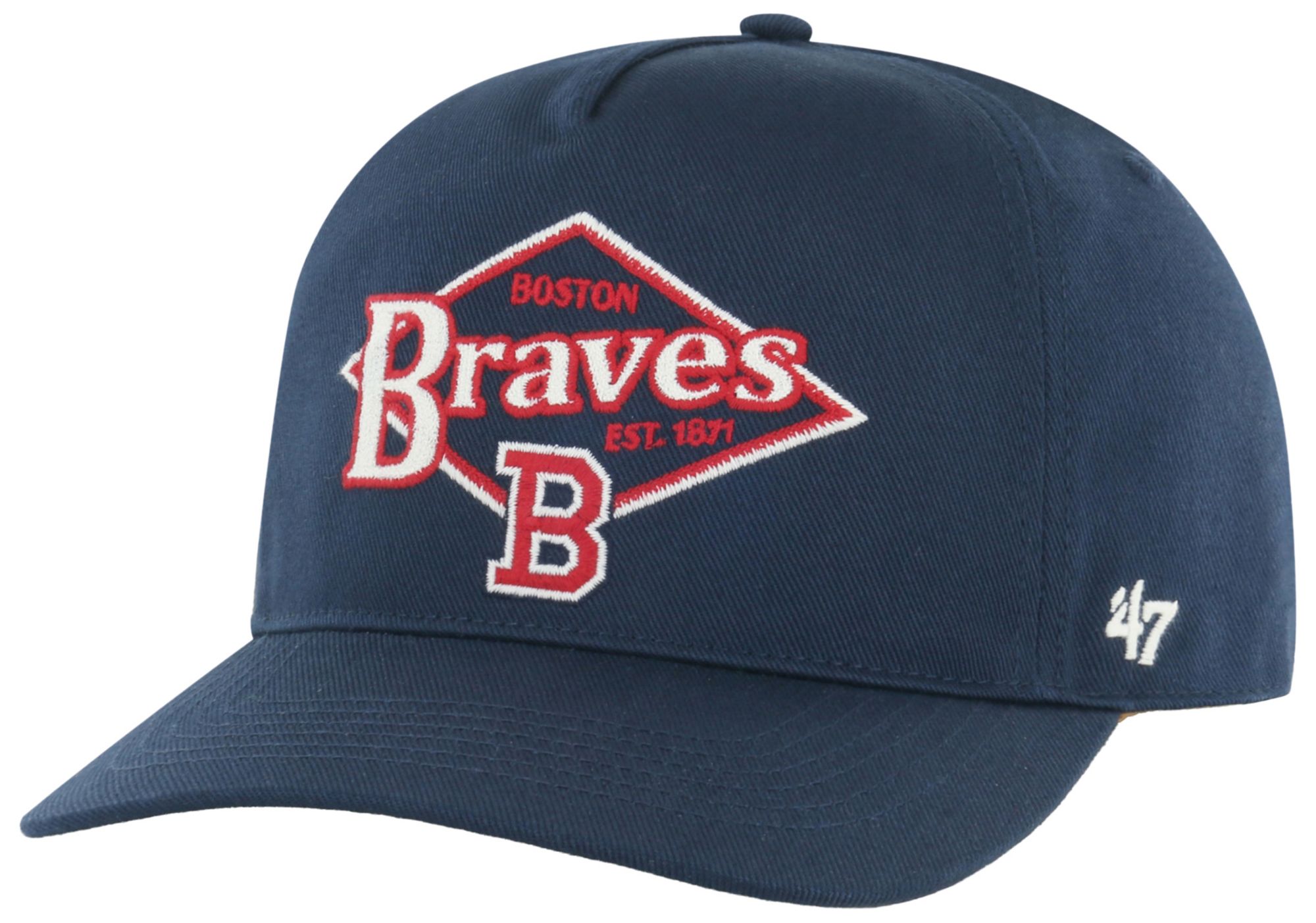 '47 Adult Atlanta Braves Navy Golden Diamond Hitch Adjustable Hat