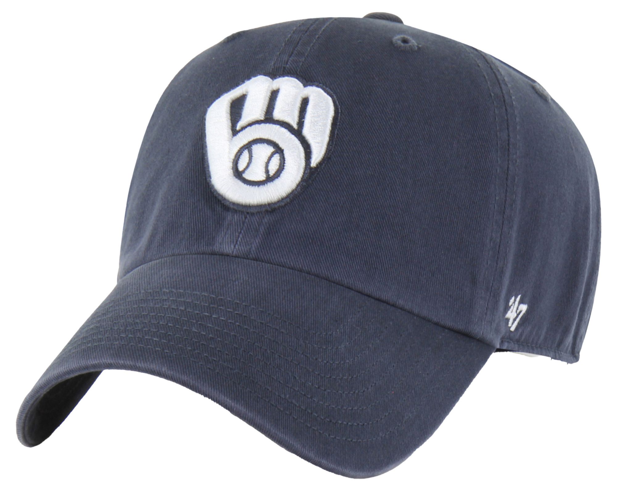 '47 Adult Milwaukee Brewers Navy Clean Up Adjustable Hat